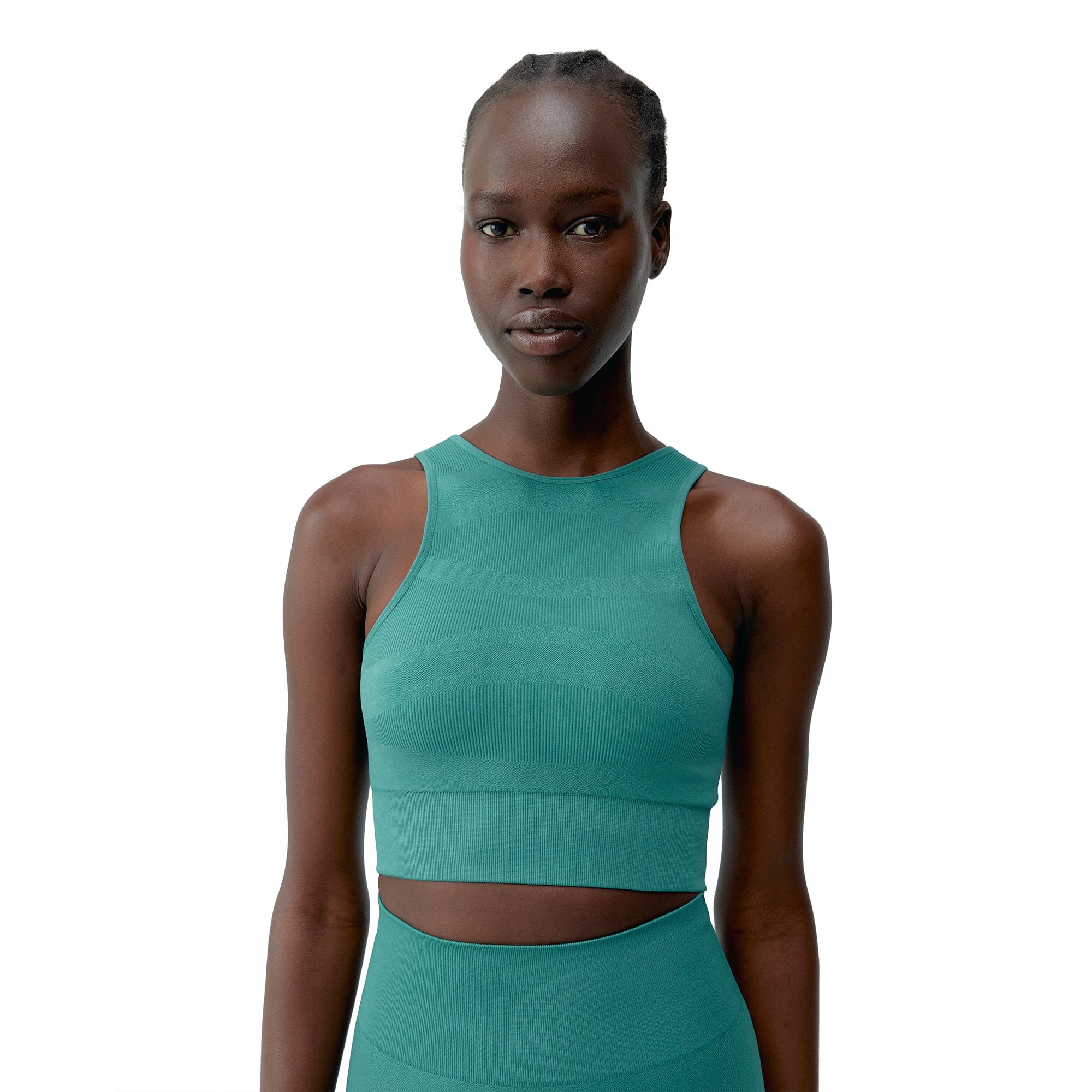 Born Top deportivo de mujer Alana Living Yoga Gris verdoso