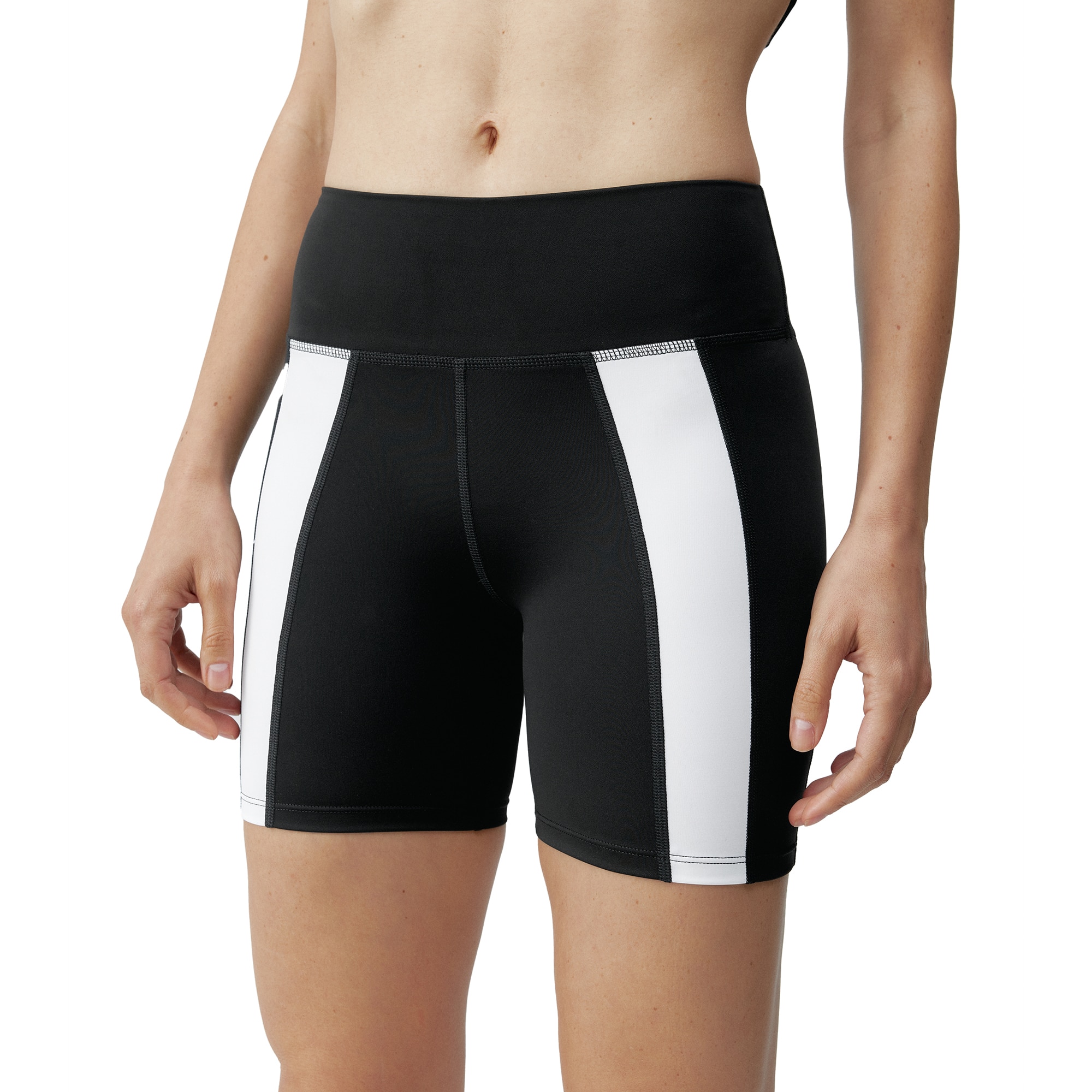 Born Pantalón corto de mujer Bindi Living Yoga Negro / Blanco
