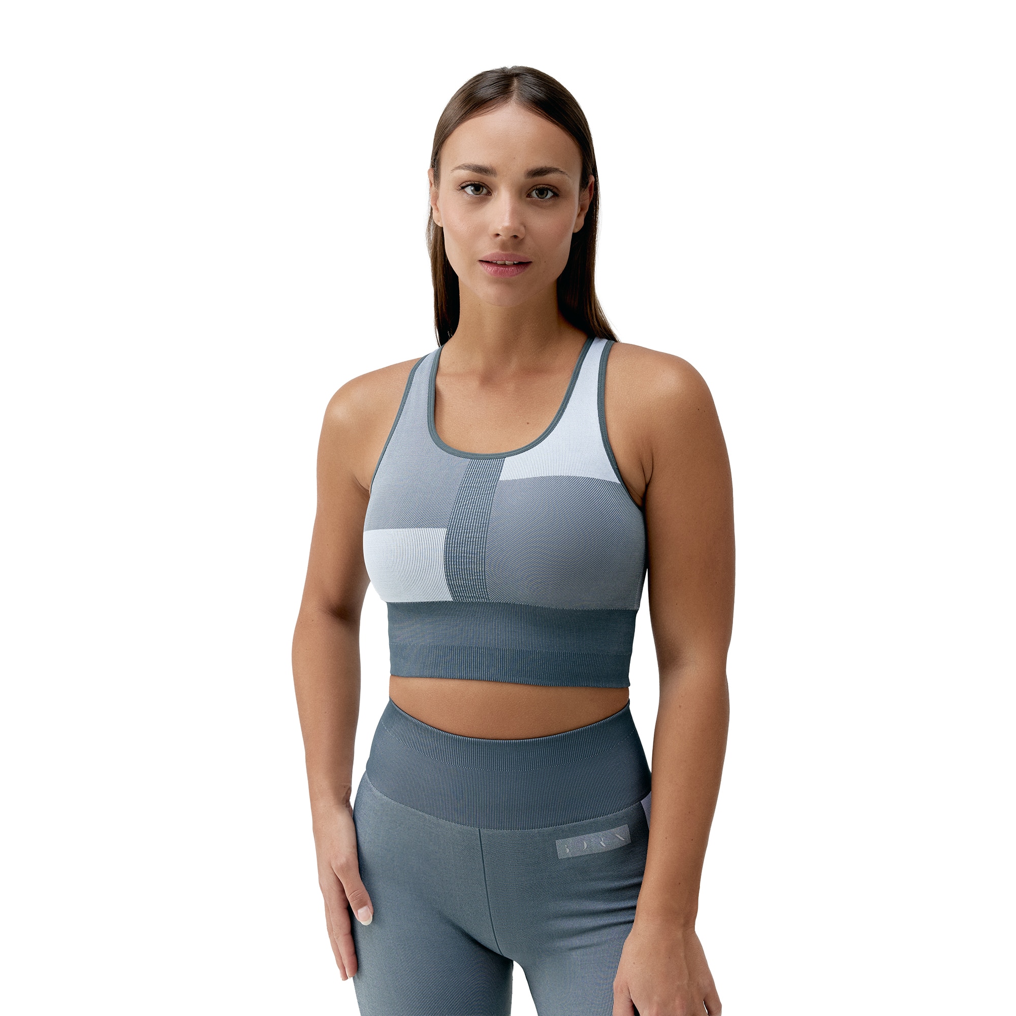 Born Top deportivo de mujer Athena Living Yoga Azul grisáceo