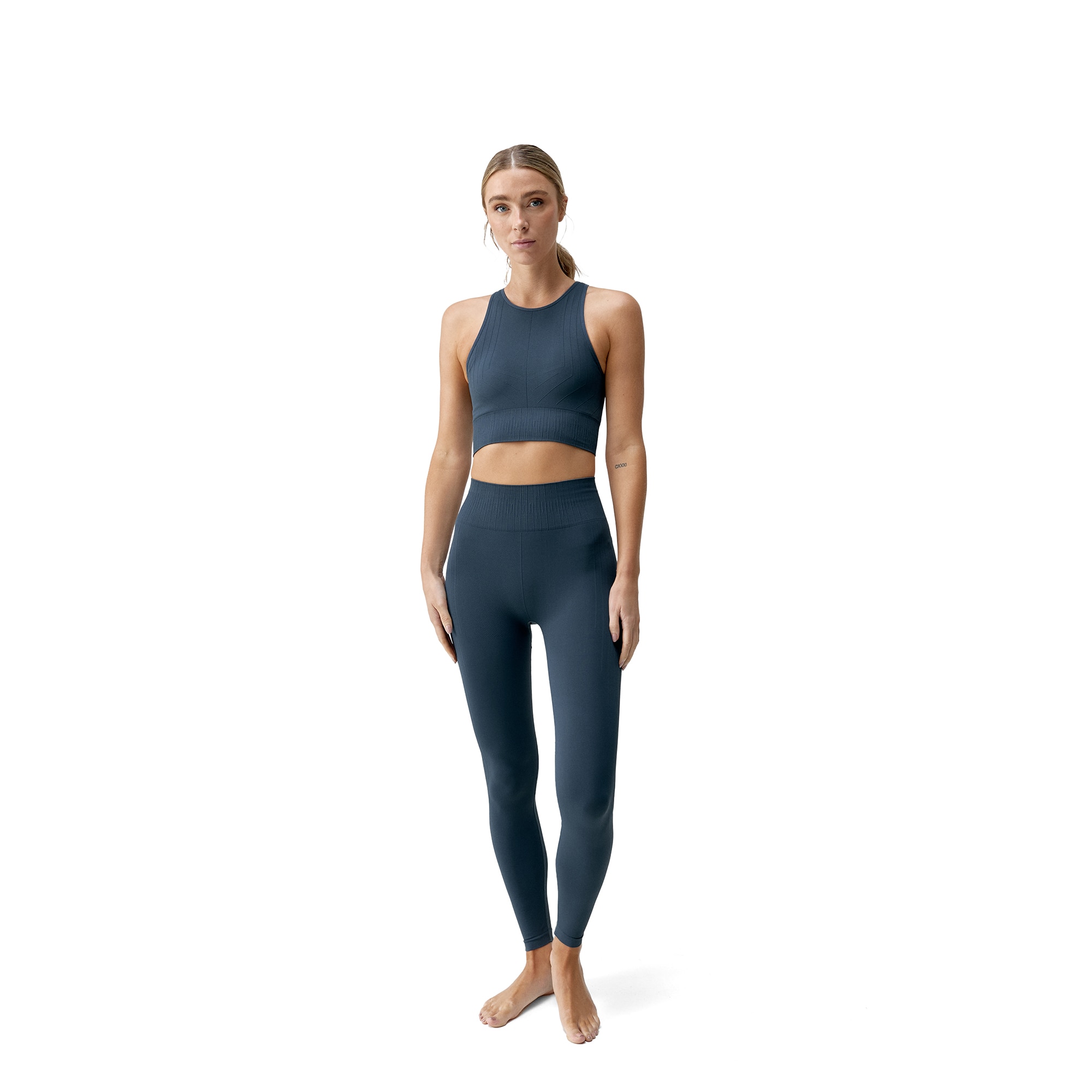 Top deportivo de mujer Nawal Born Living Yoga - Azul grisáceo Azul grisáceo-5