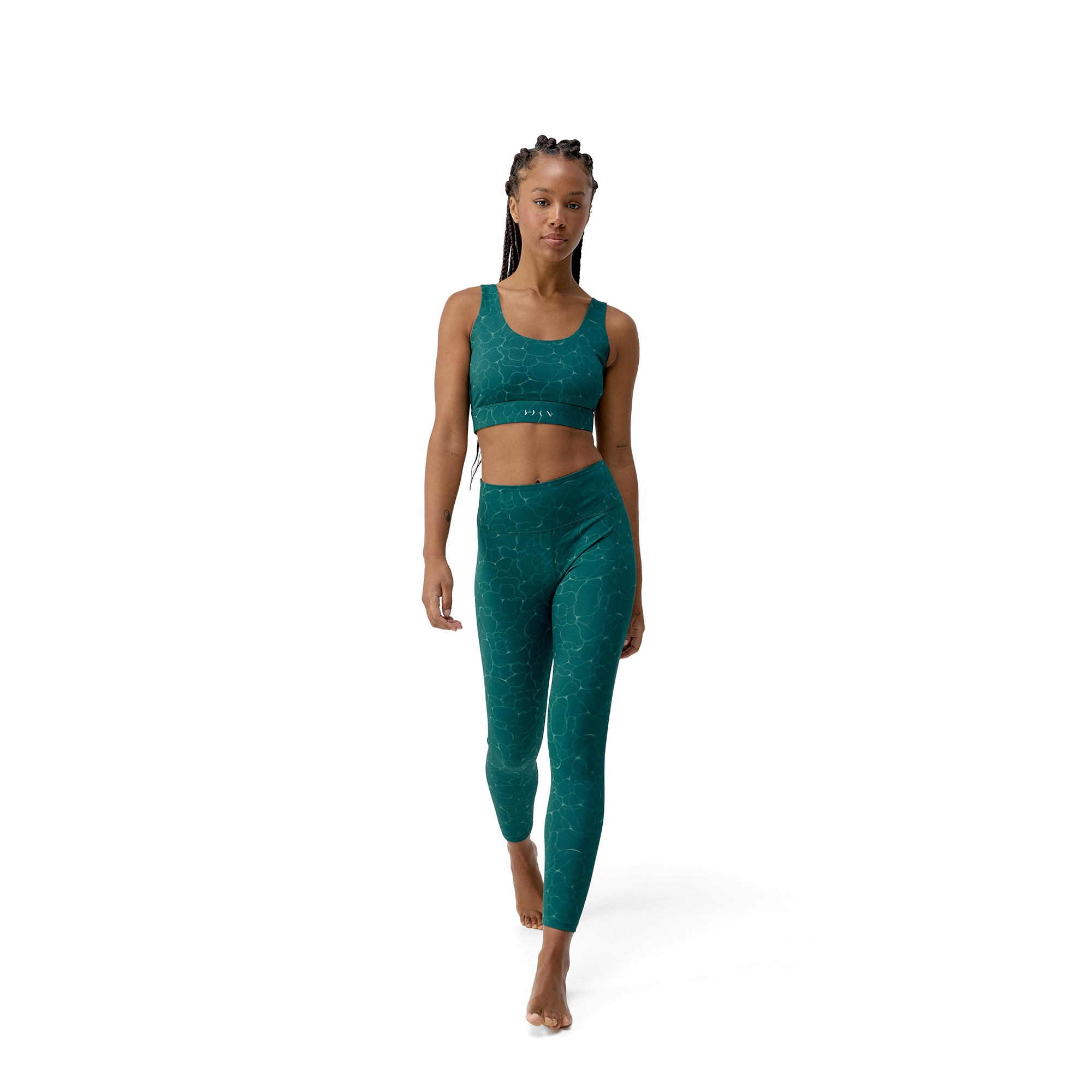 Imagen 3 de Top deportivo de mujer Organic Born Living Yoga - Verde Agua Verde Agua