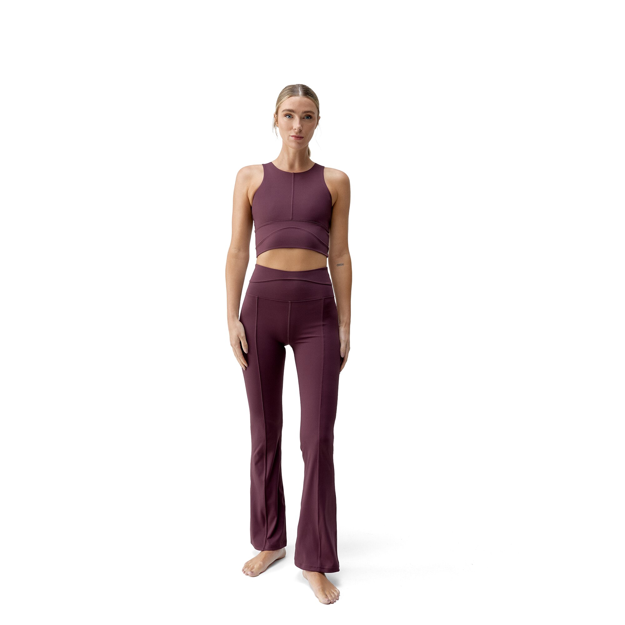 Top deportivo de mujer Saori Born Living Yoga - Vino Vino-3