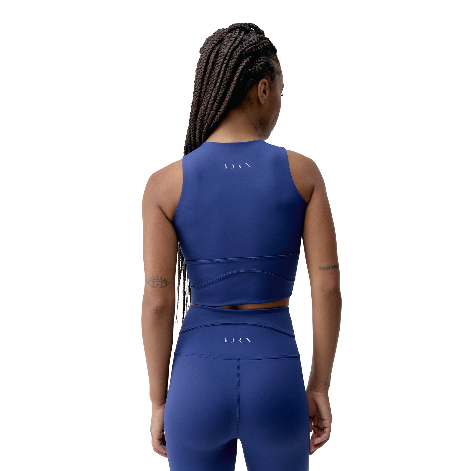 Imagen 2 de Top deportivo de mujer Saori Born Living Yoga - Azul antracita Azul antracita