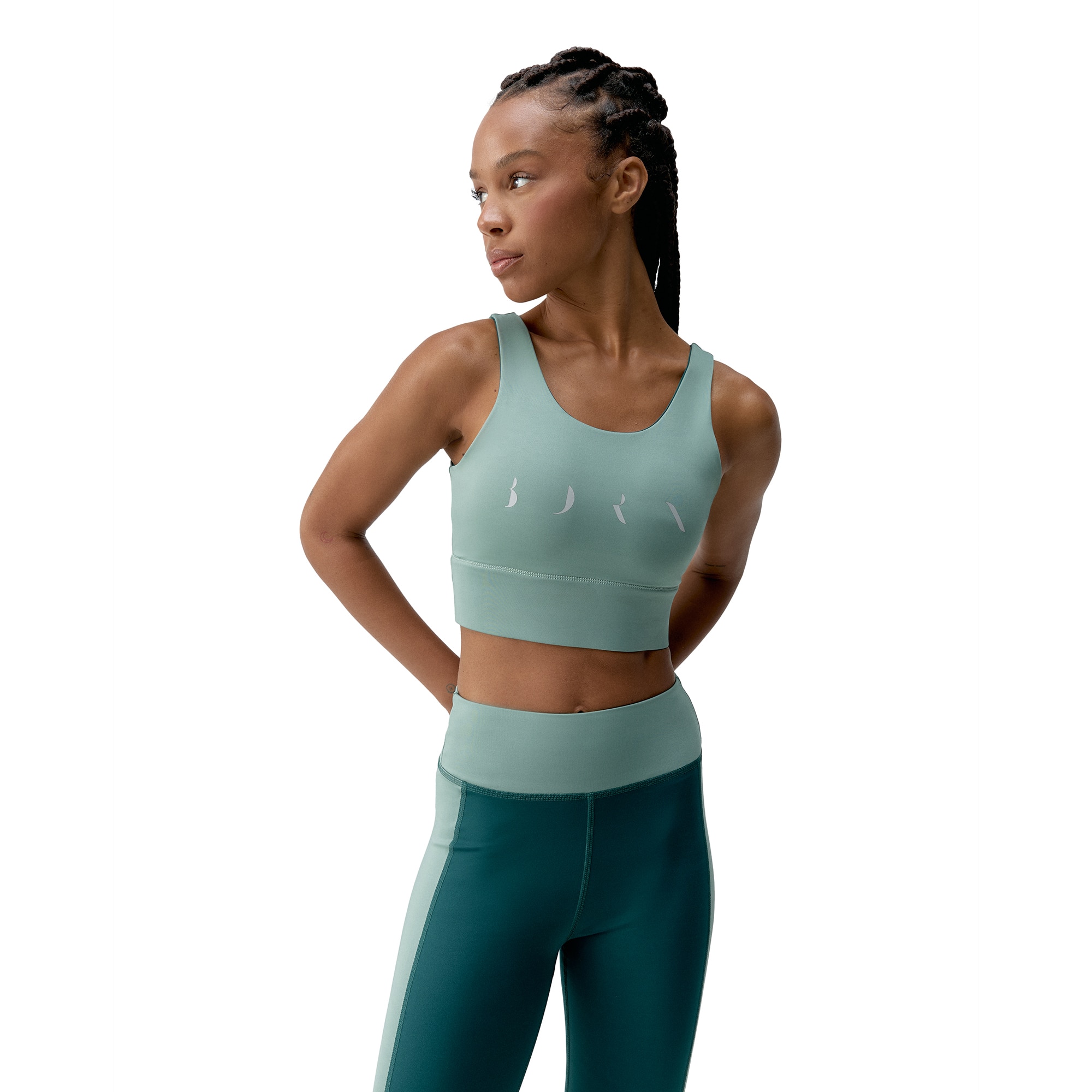 Born Top deportivo de mujer Maiko Living Yoga Verde menta