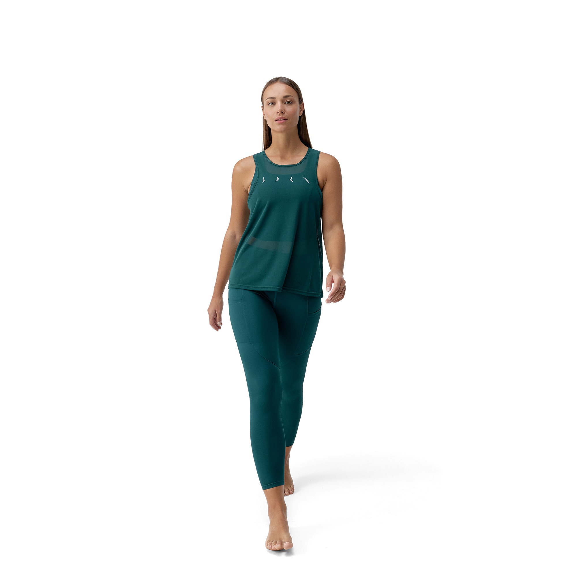 Camiseta de mujer Bora Born Living Yoga - Verde Agua Verde Agua-4
