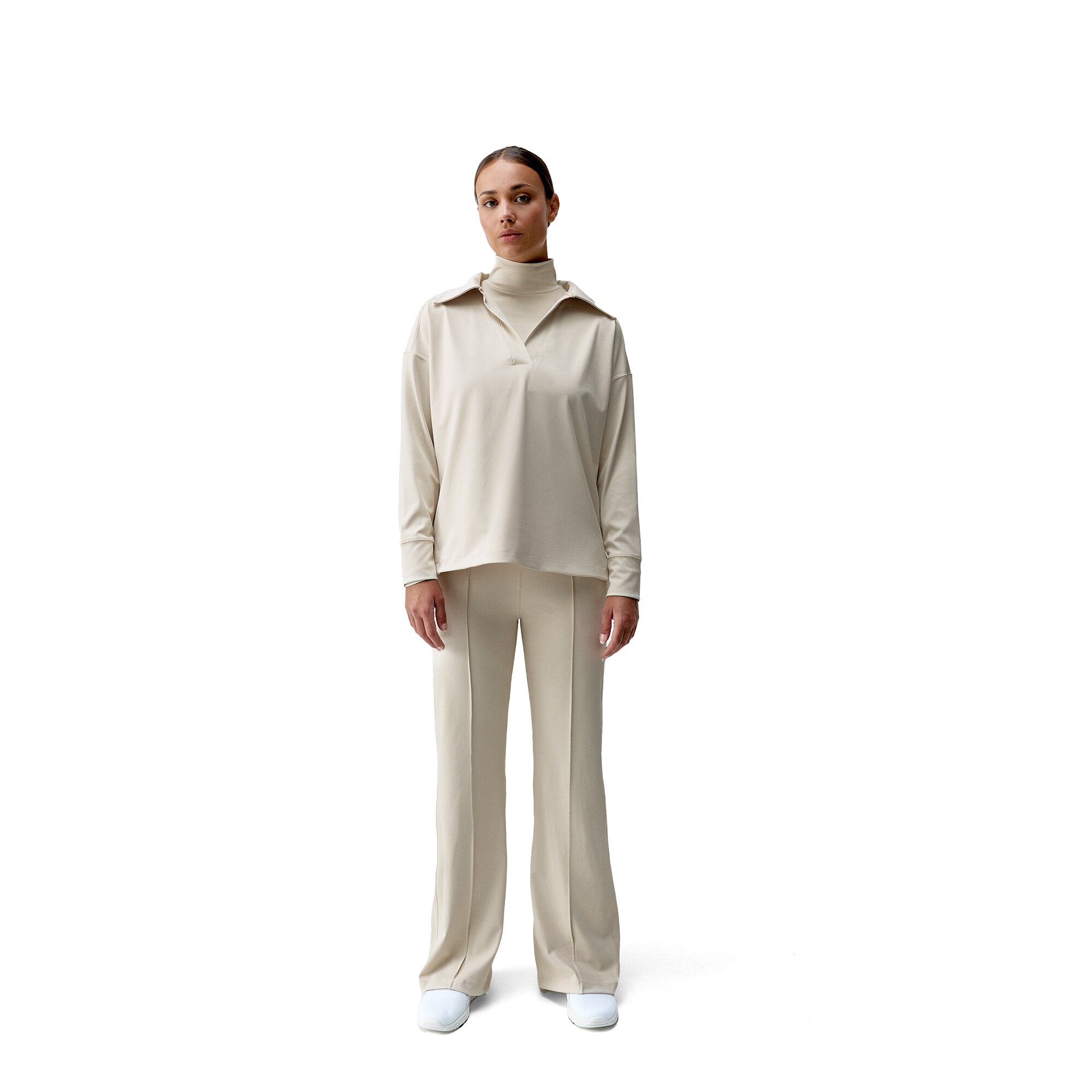 Sudadera de mujer Lua Polo Born Living Yoga - Crema Crema-5