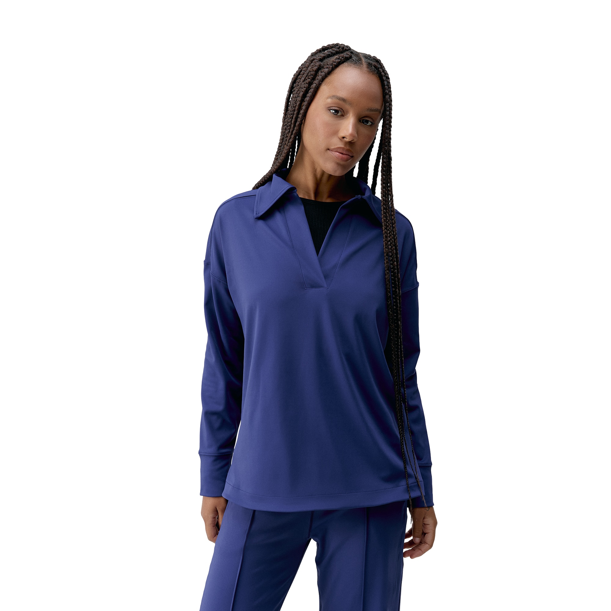 Imagen 0 de Sudadera de mujer Lua Polo Born Living Yoga Azul antracita