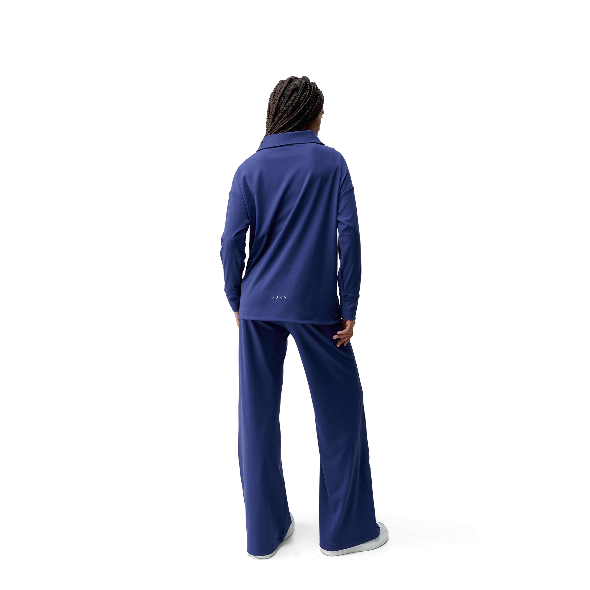 Sudadera de mujer Lua Polo Born Living Yoga - Azul antracita Azul antracita-5