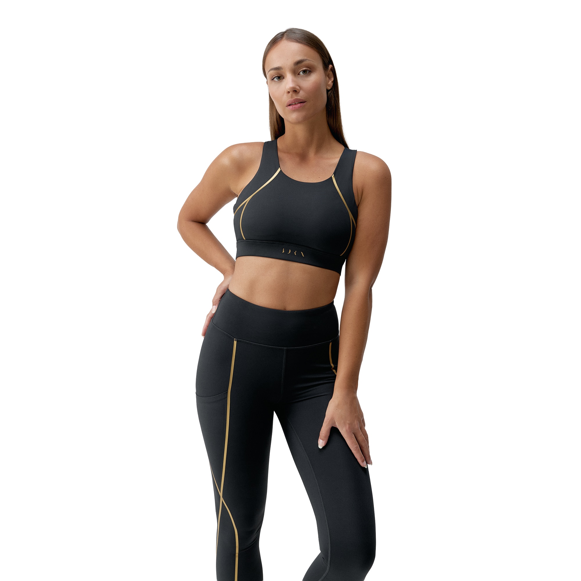 Imagen 0 de Top deportivo de mujer Gold Born Living Yoga Negro