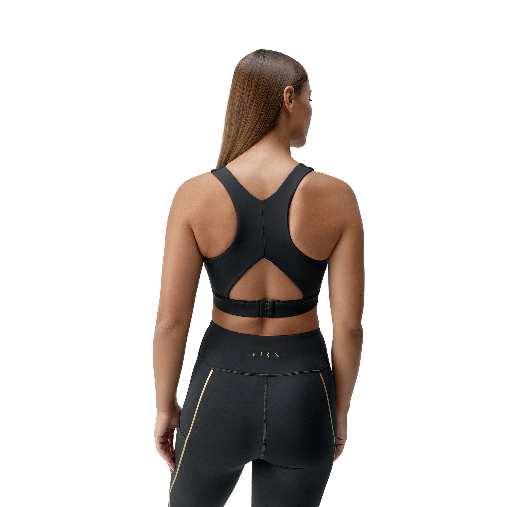 Top deportivo de mujer Gold Born Living Yoga - Negro Negro-2