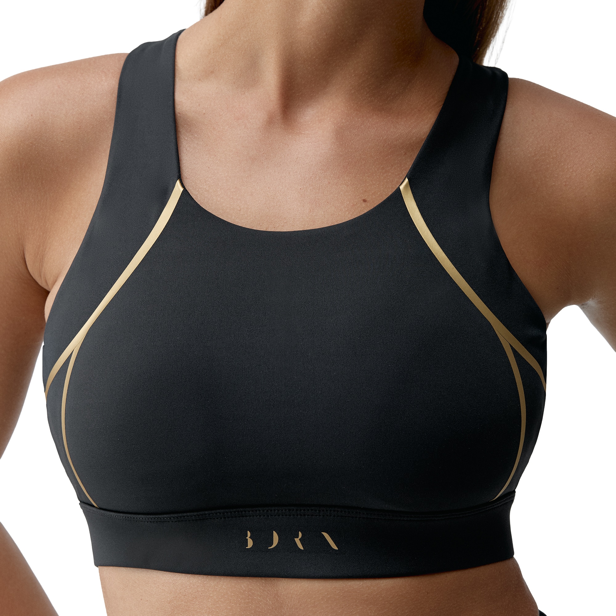 Top deportivo de mujer Gold Born Living Yoga - Negro Negro-3