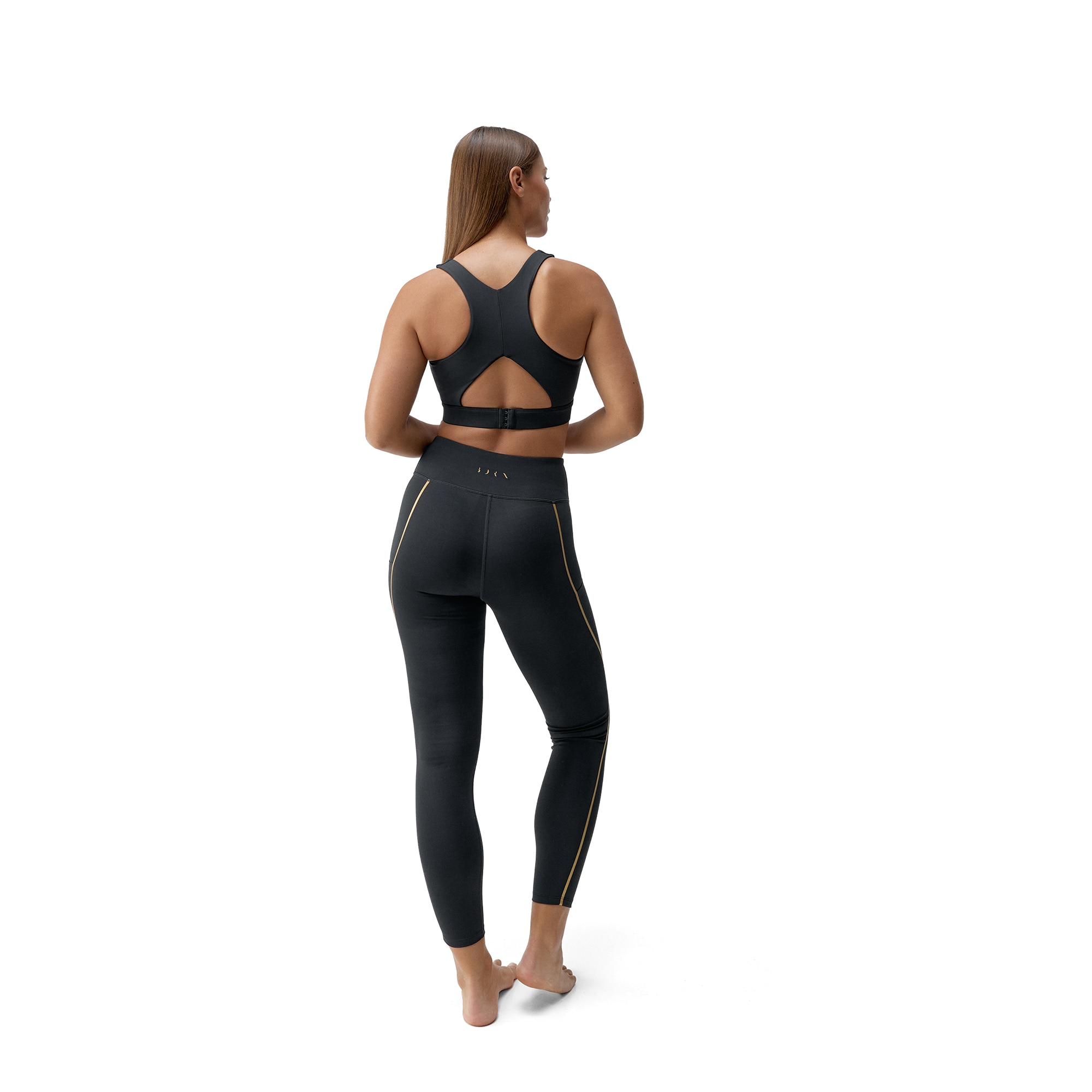 Top deportivo de mujer Gold Born Living Yoga - Negro Negro-6