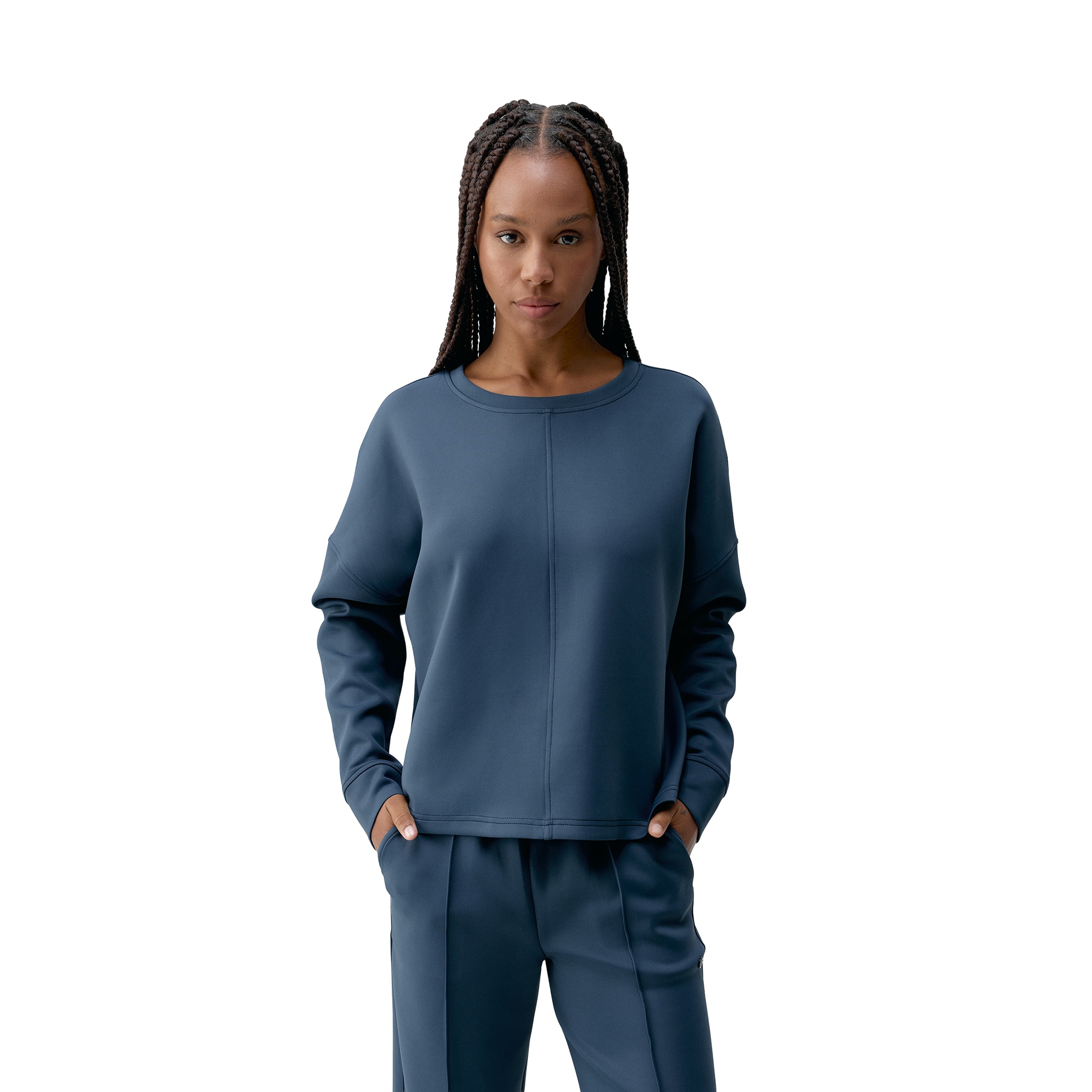 Imagen 0 de Sudadera de mujer Iniya Born Living Yoga Azul grisáceo