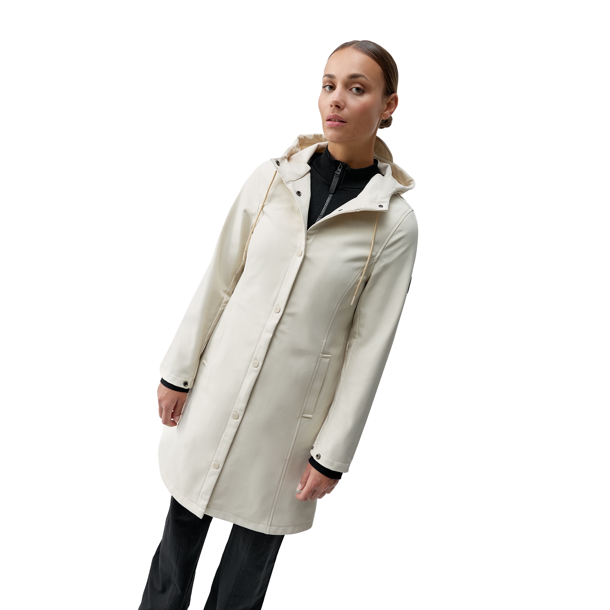 Born Chaqueta de mujer Trench Living Yoga Crema