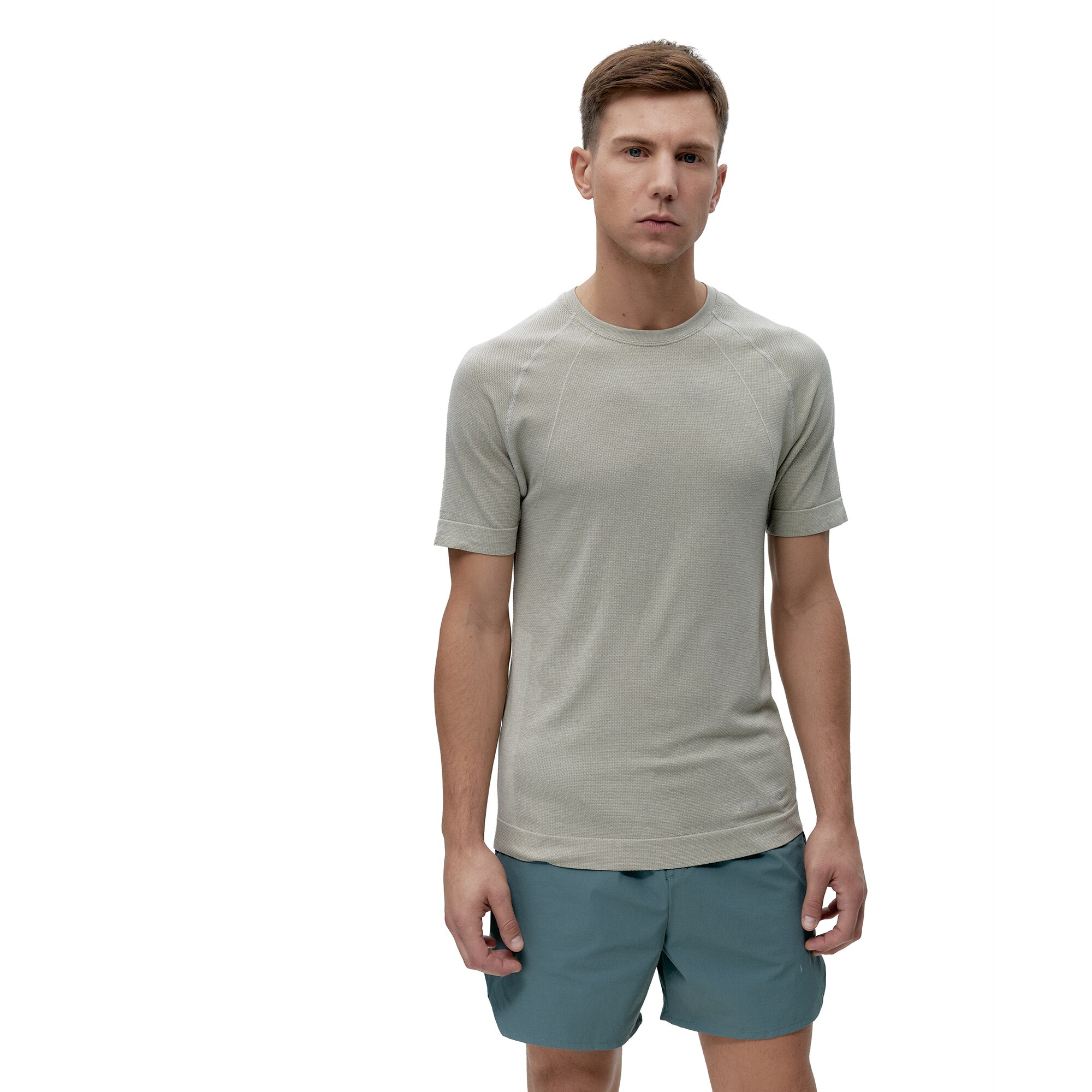 Born Camiseta de hombre Otawa Living Yoga Azul grisáceo