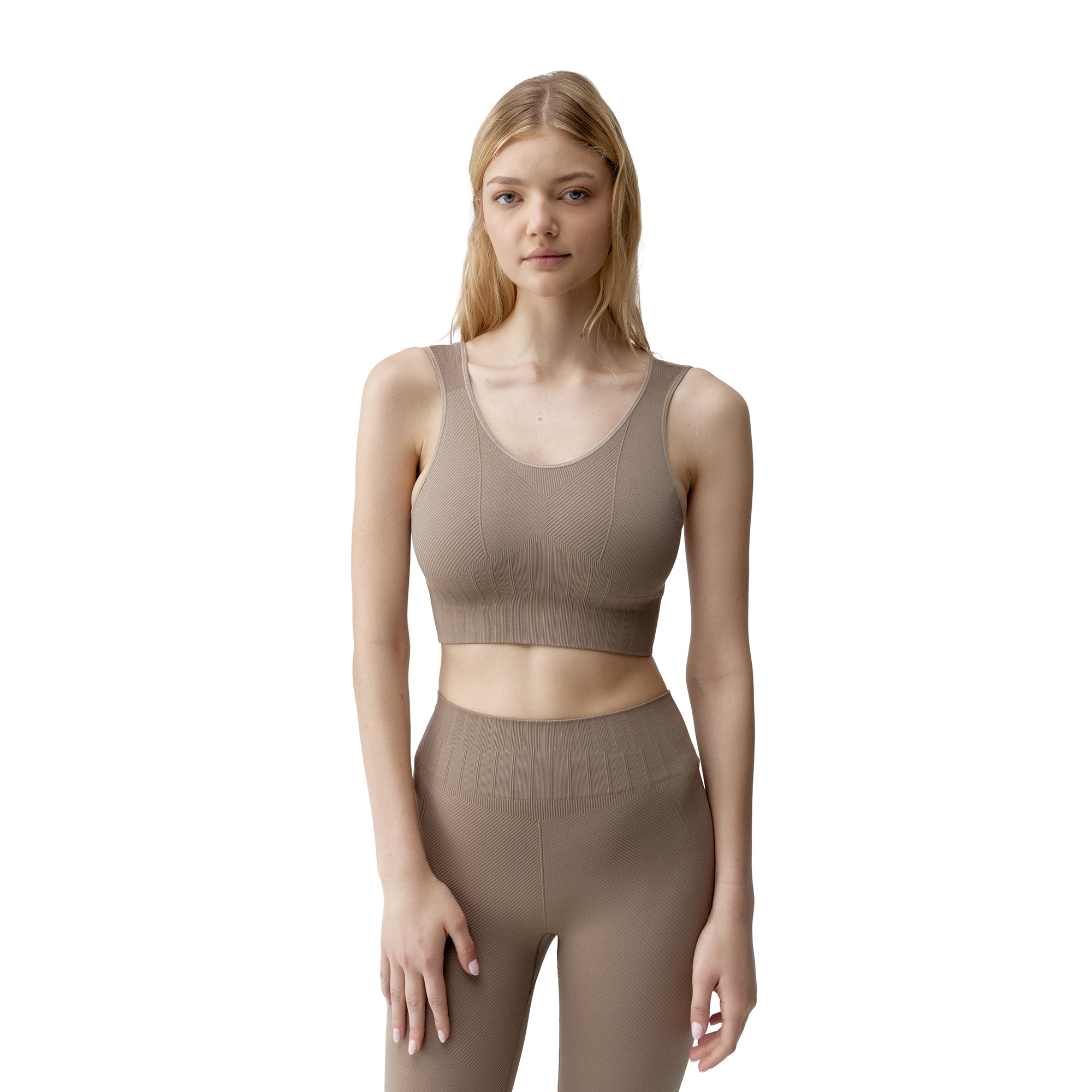 Born Top deportivo de mujer Annapurna Living Yoga Beige