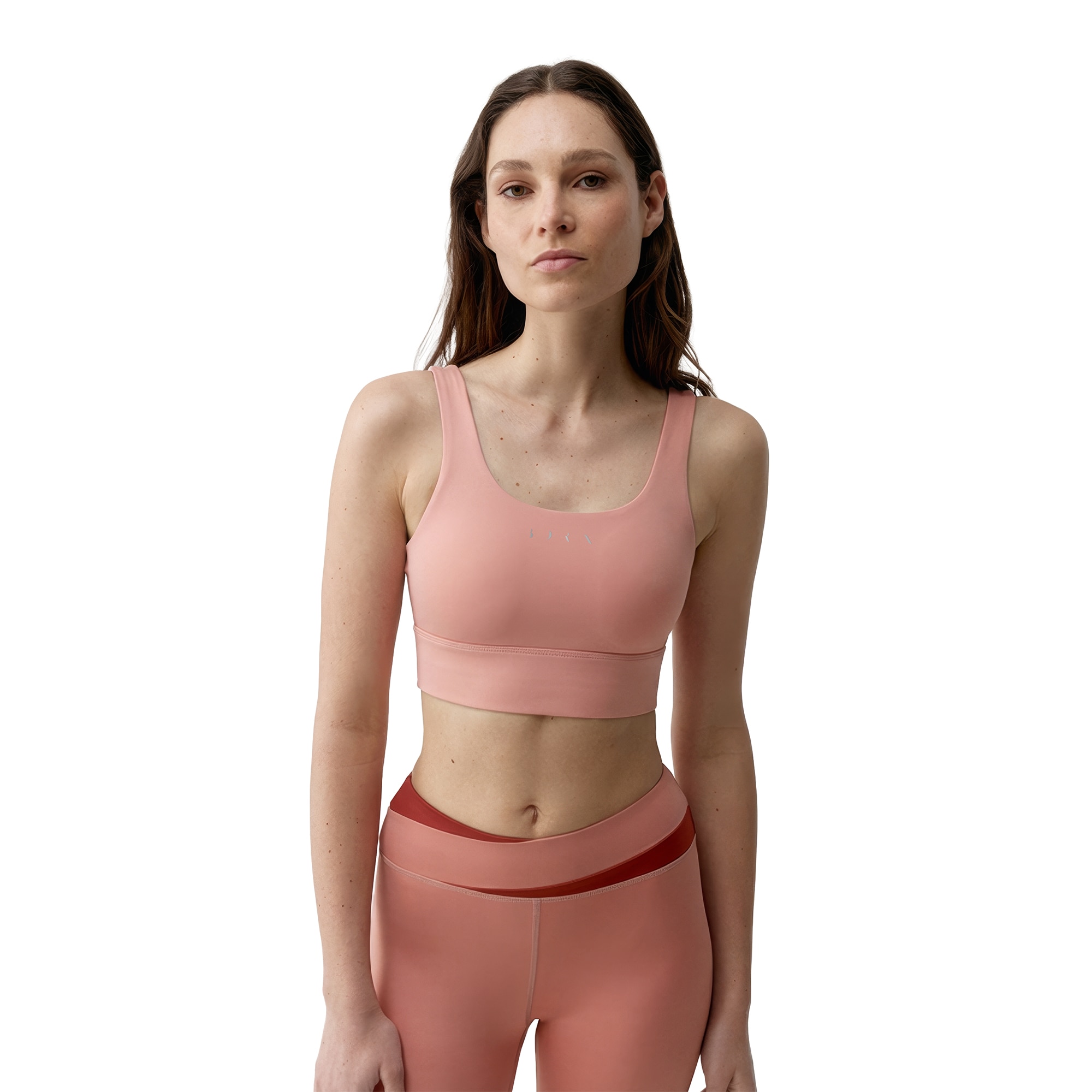 Top deportivo de mujer Kate Born Living Yoga - Naranja volcanico Naranja volcanico-3
