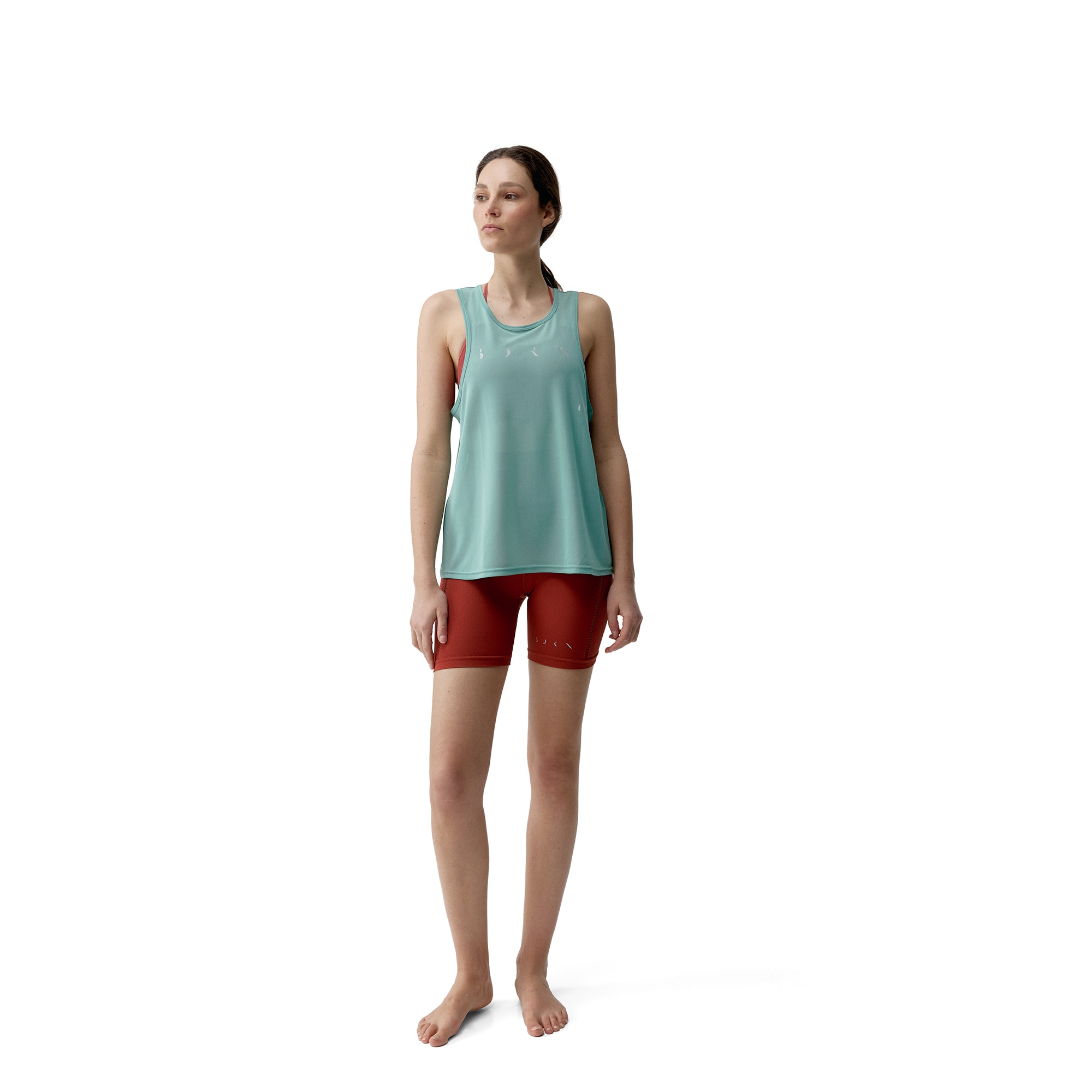 Camiseta de mujer Bora Born Living Yoga - Azul celeste Azul celeste-5