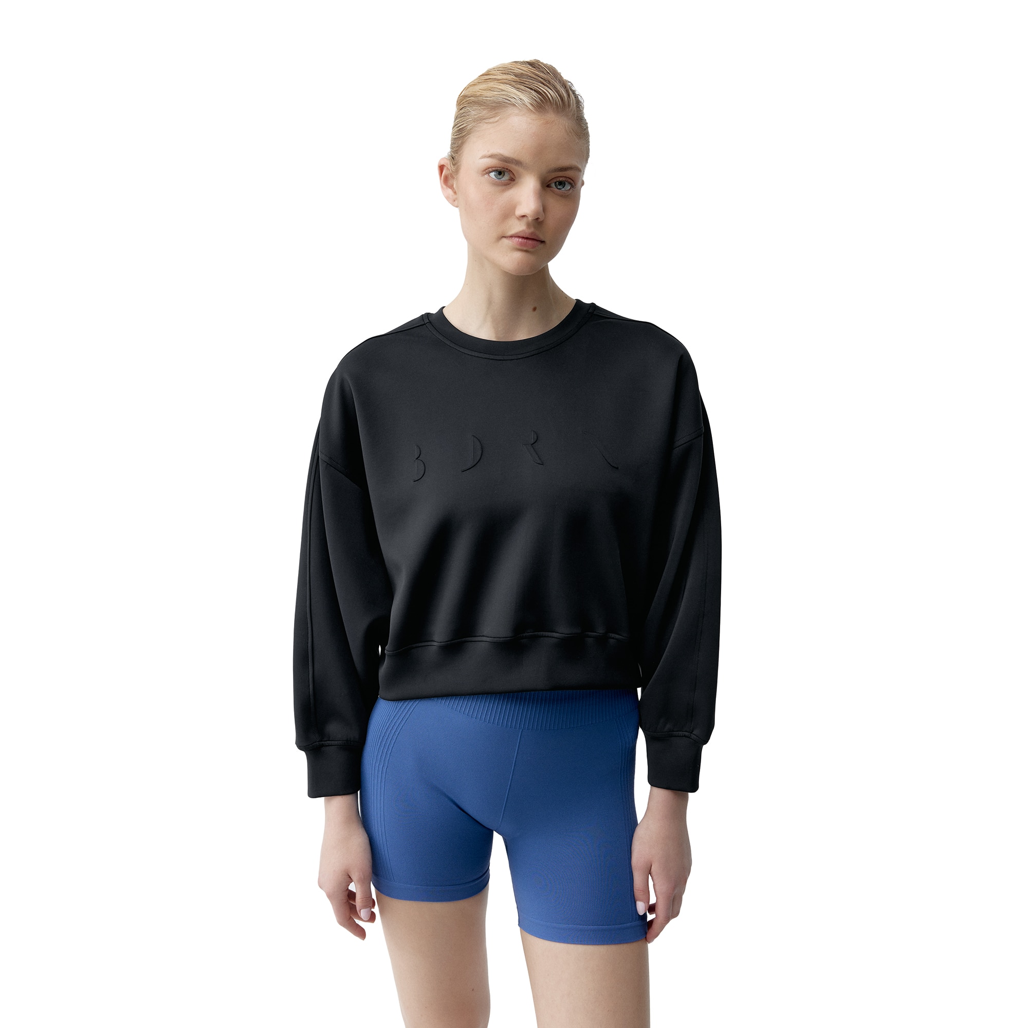 Born Sudadera de mujer Flora Living Yoga Negro