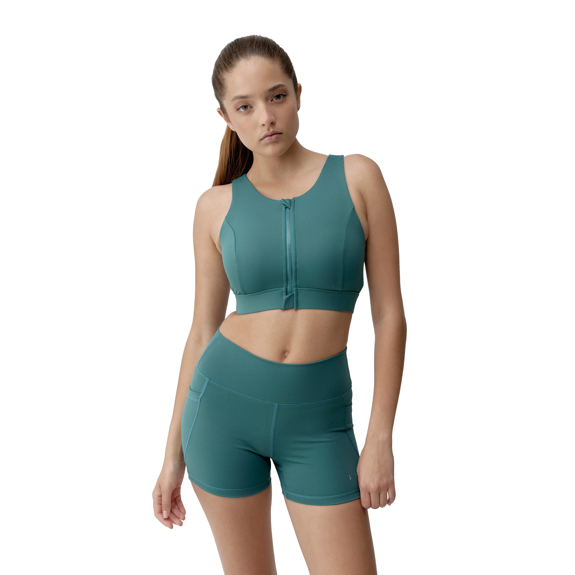 Top deportivo de mujer Eider Born Living Yoga - Verde Agua Verde Agua-1