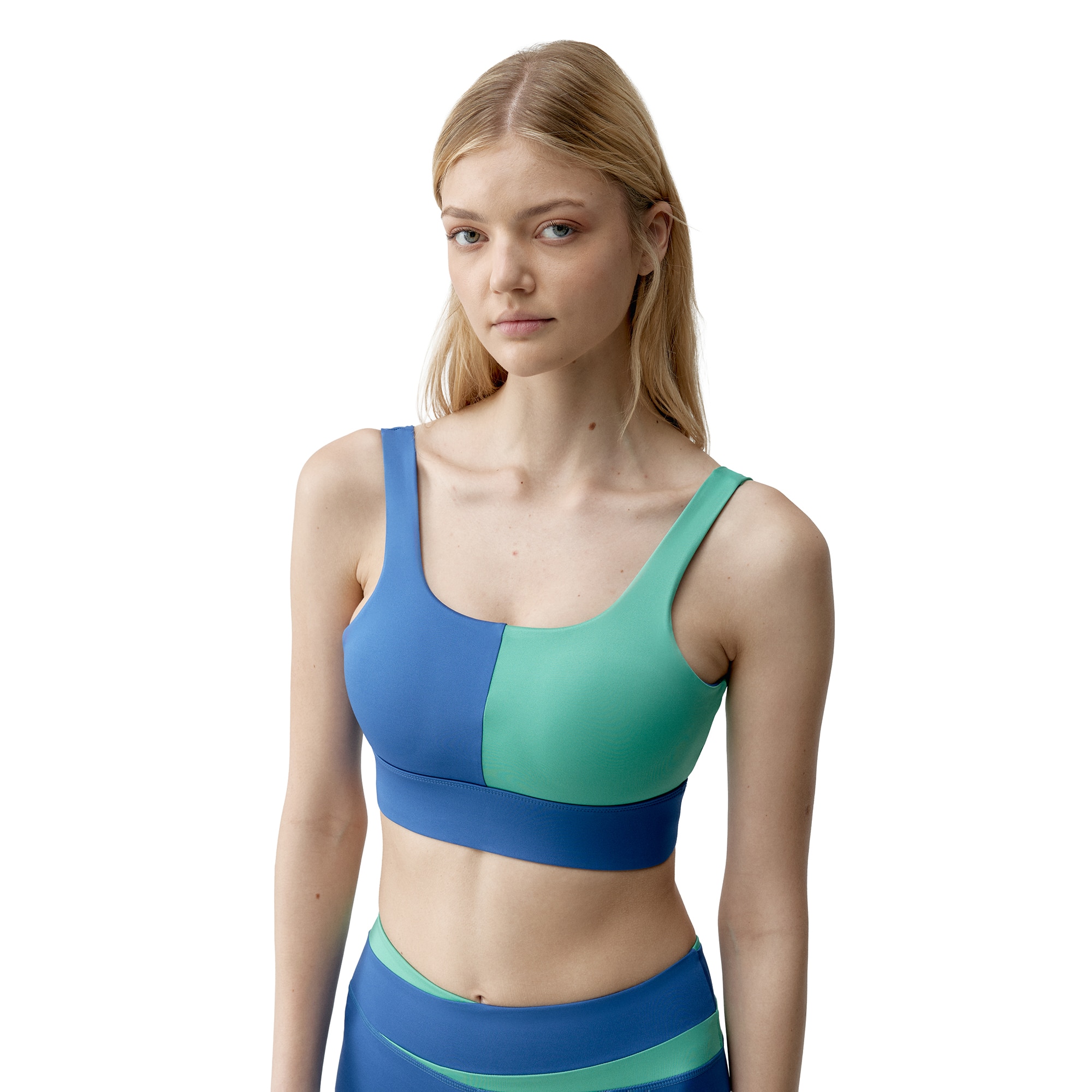 Top deportivo de mujer Kate Born Living Yoga - Azul / Verde Azul / Verde-1