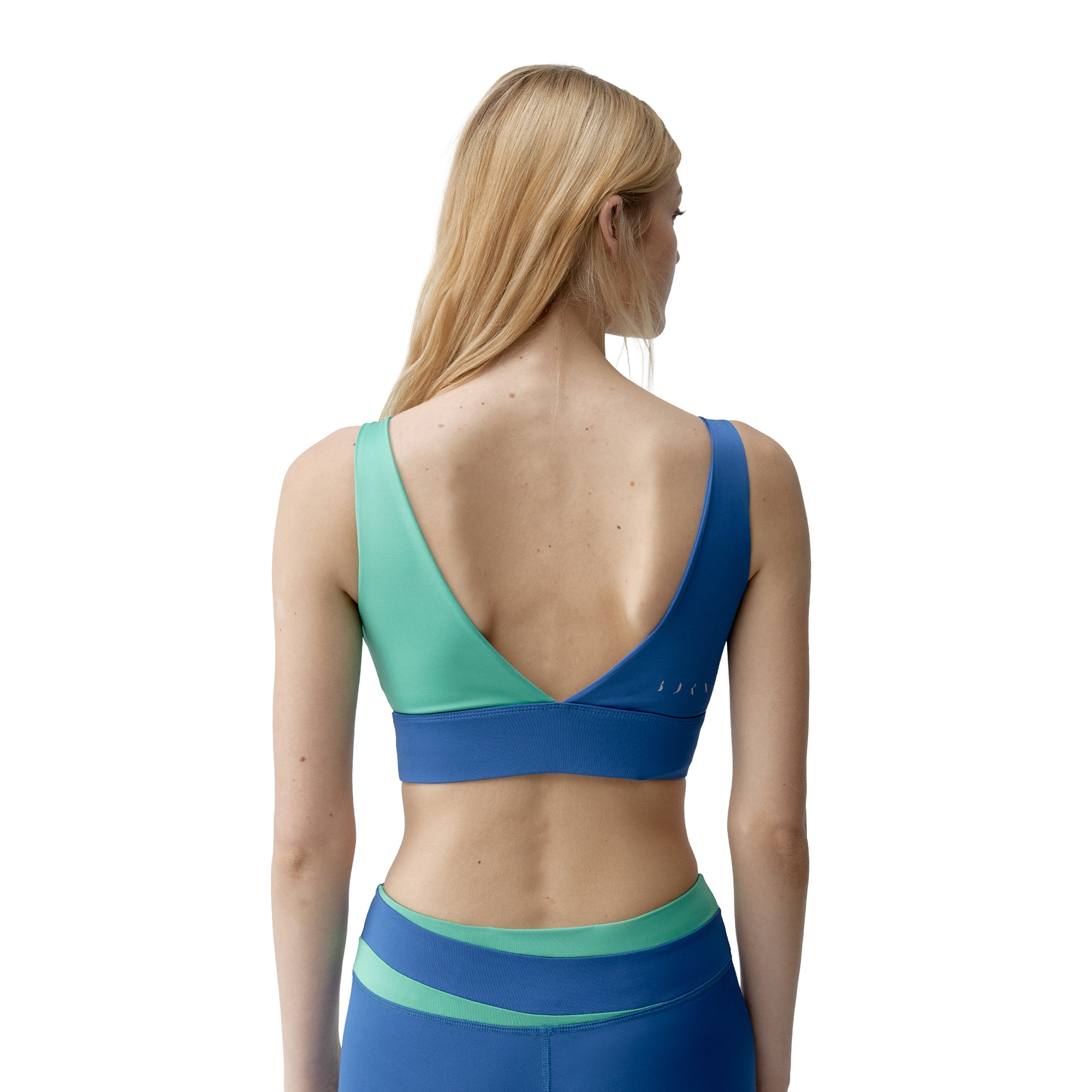 Top deportivo de mujer Kate Born Living Yoga - Azul / Verde Azul / Verde-2
