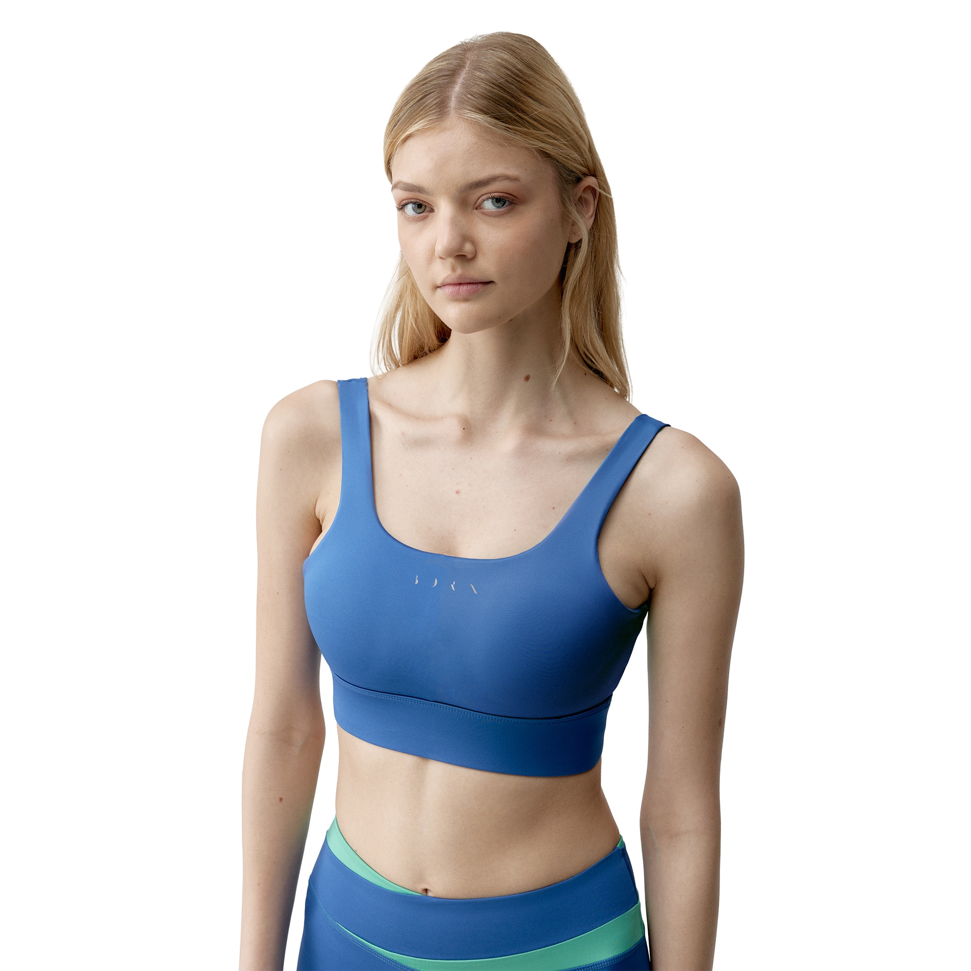 Top deportivo de mujer Kate Born Living Yoga - Azul / Verde Azul / Verde-3