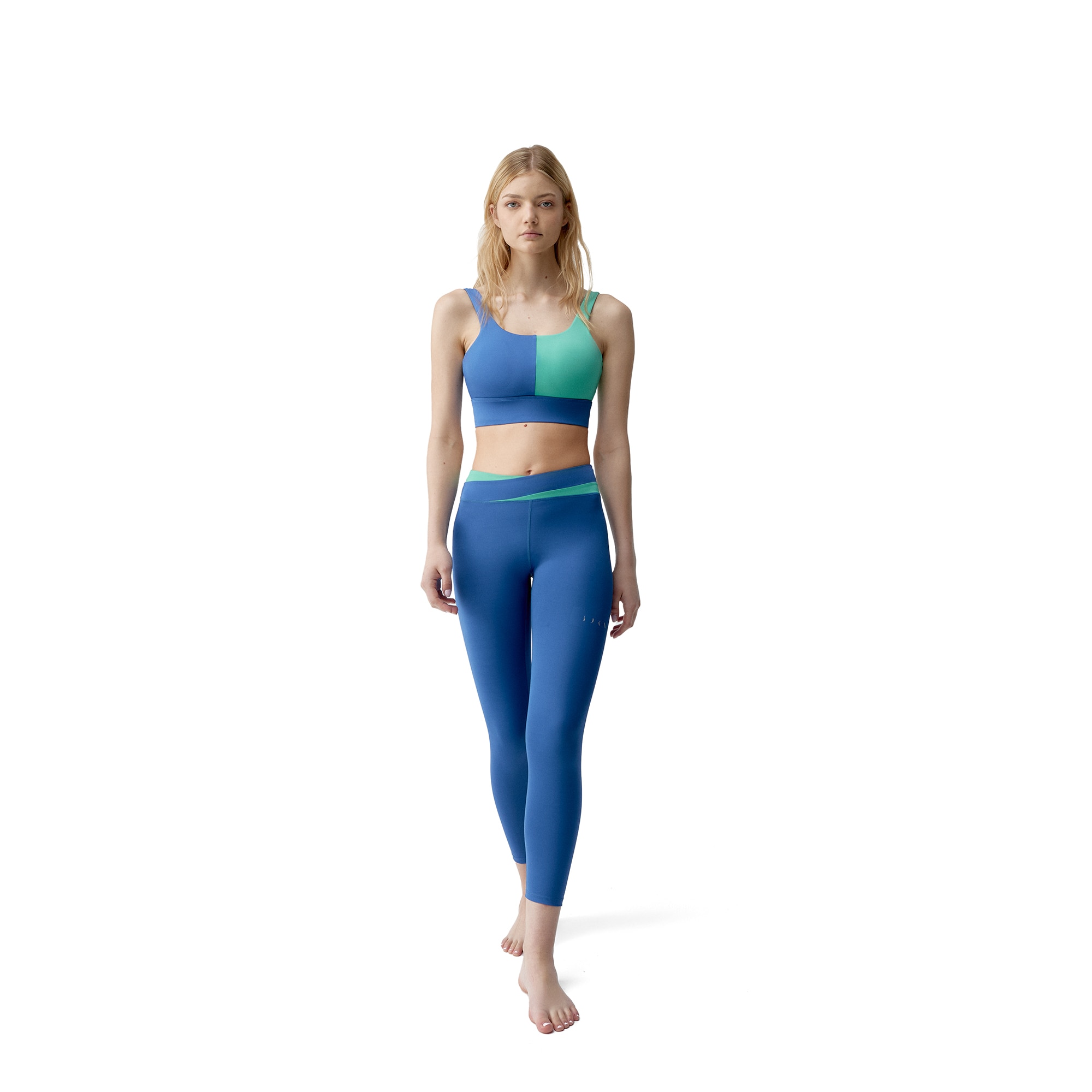 Top deportivo de mujer Kate Born Living Yoga - Azul / Verde Azul / Verde-5