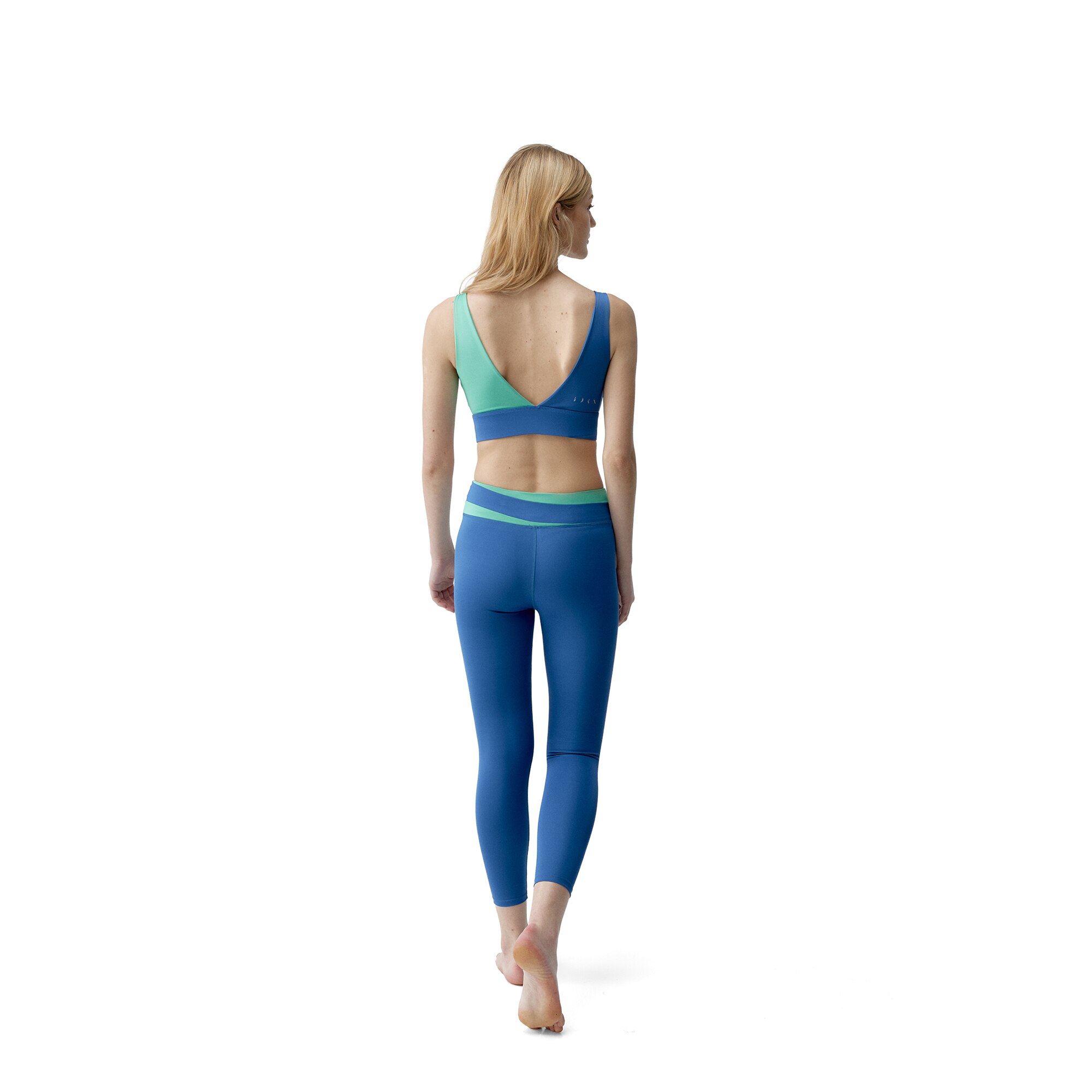 Top deportivo de mujer Kate Born Living Yoga - Azul / Verde Azul / Verde-6