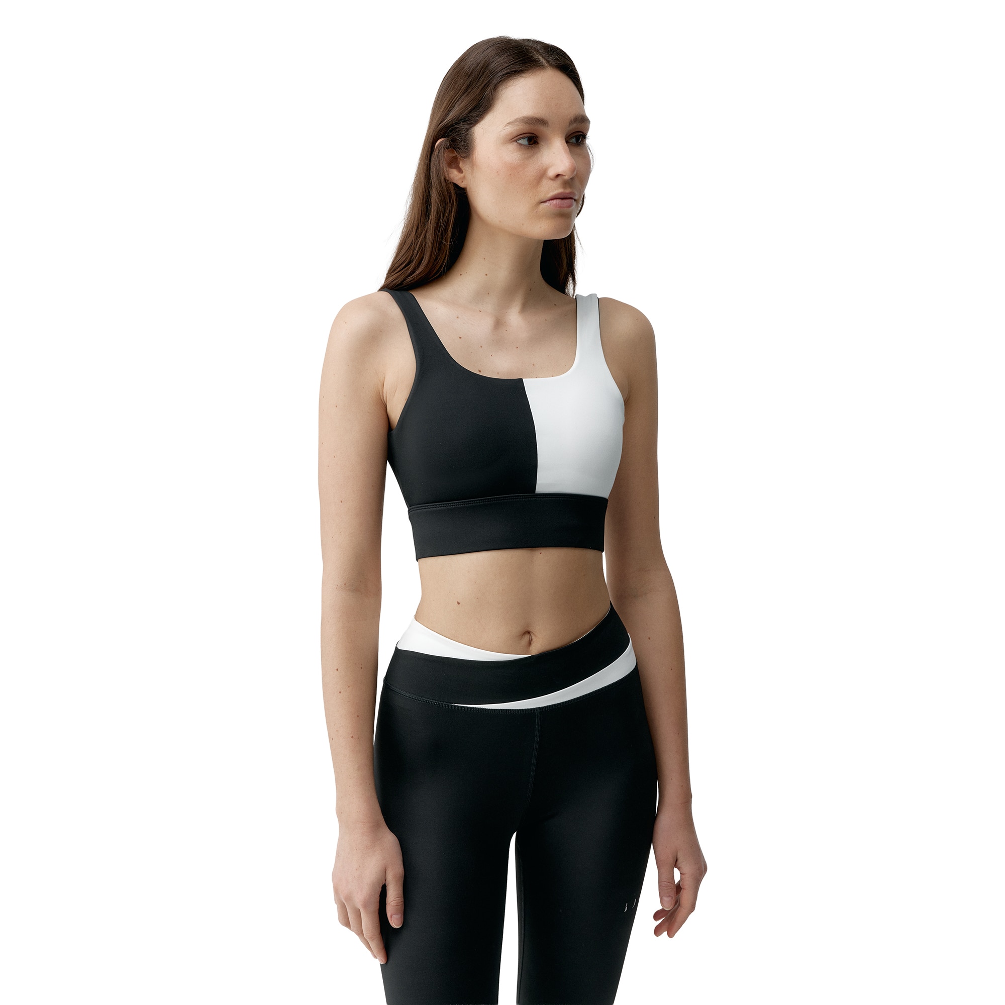 Top deportivo de mujer Kate Born Living Yoga - Negro / Blanco Negro / Blanco-1
