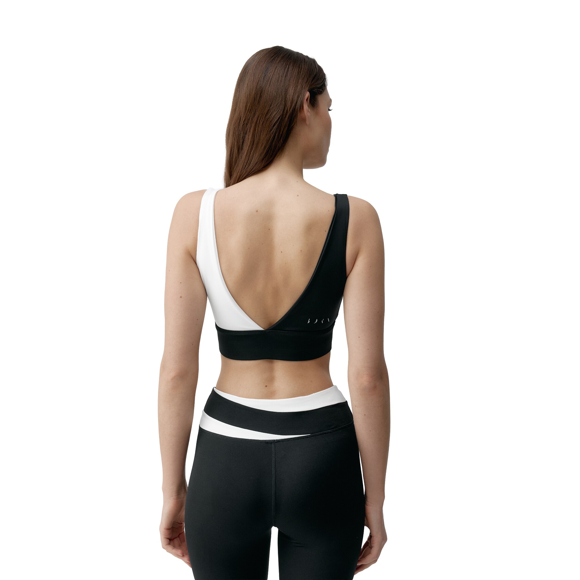 Top deportivo de mujer Kate Born Living Yoga - Negro / Blanco Negro / Blanco-2