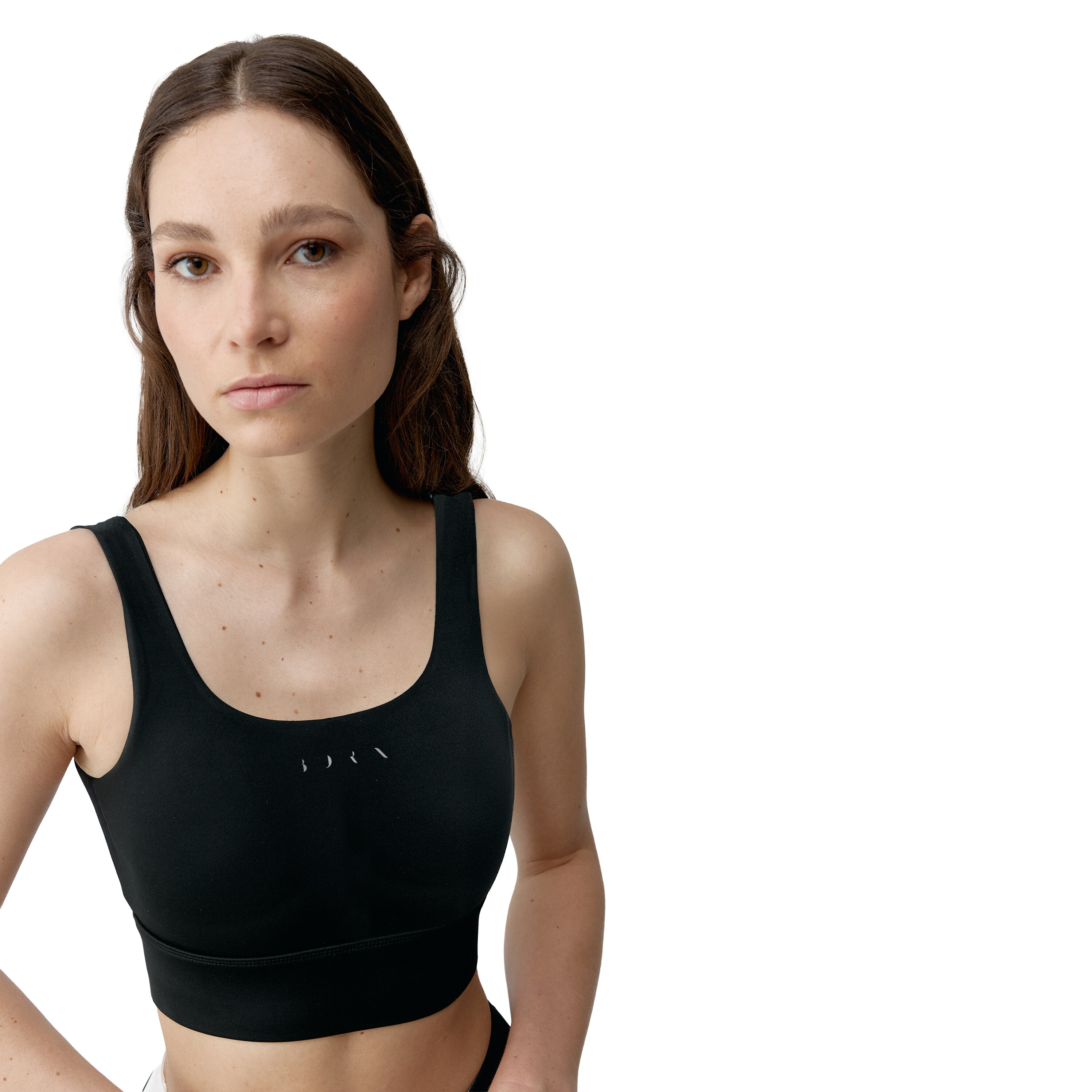 Top deportivo de mujer Kate Born Living Yoga - Negro / Blanco Negro / Blanco-4
