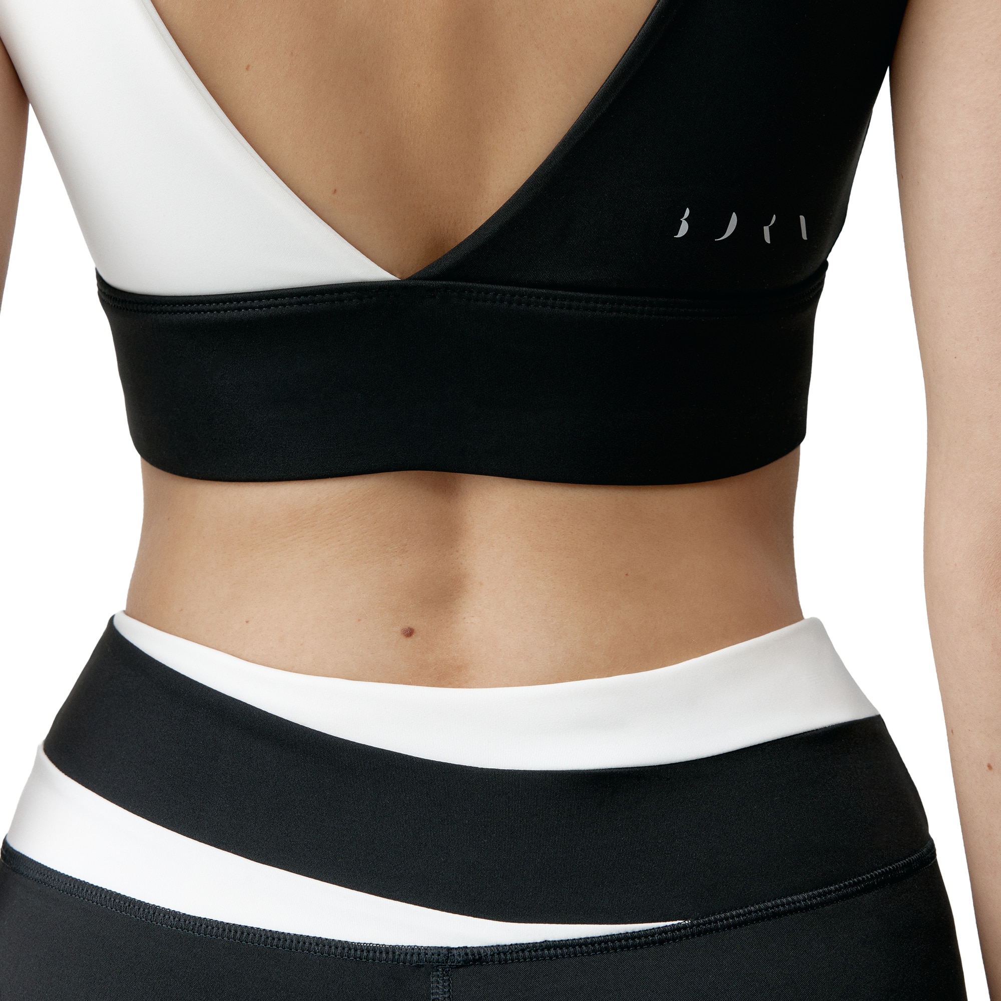 Top deportivo de mujer Kate Born Living Yoga - Negro / Blanco Negro / Blanco-5