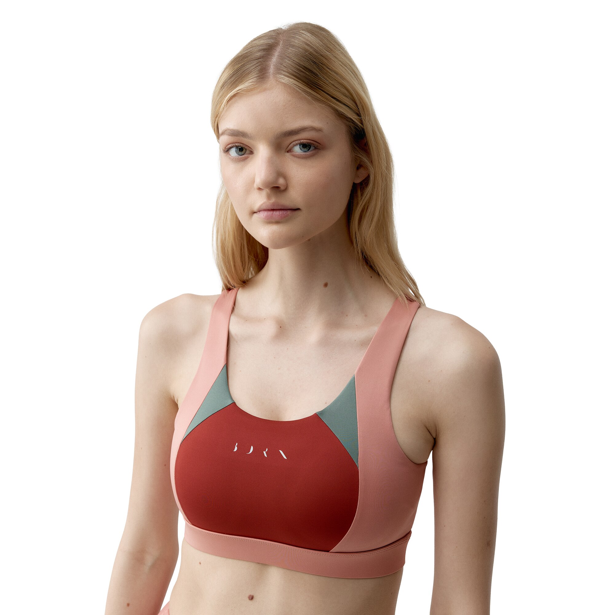 Top deportivo de mujer Darana Born Living Yoga - Naranja mango / Naranja claro Naranja mango / Naranja claro-3