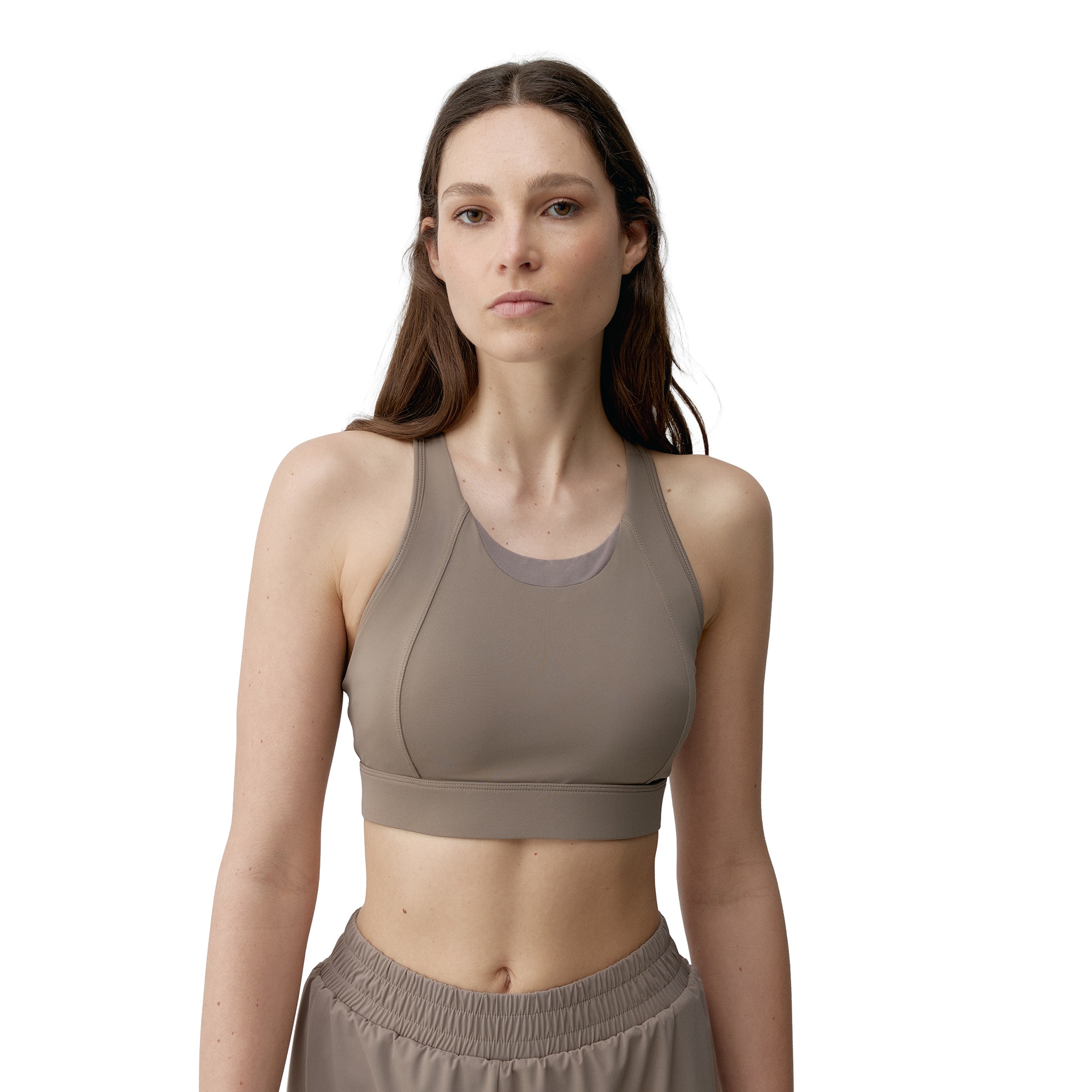 Top de mujer Bikila Born Living Yoga - Blanco Beige-3