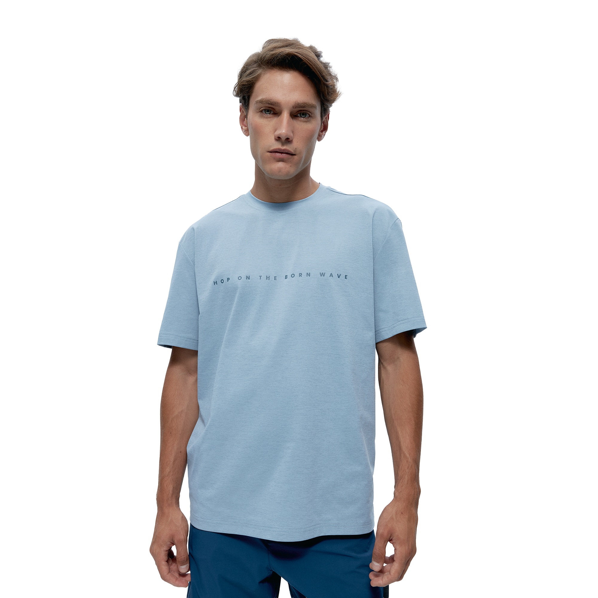 Camiseta de hombre Venetta Born Living Yoga - Azul claro Azul claro-1