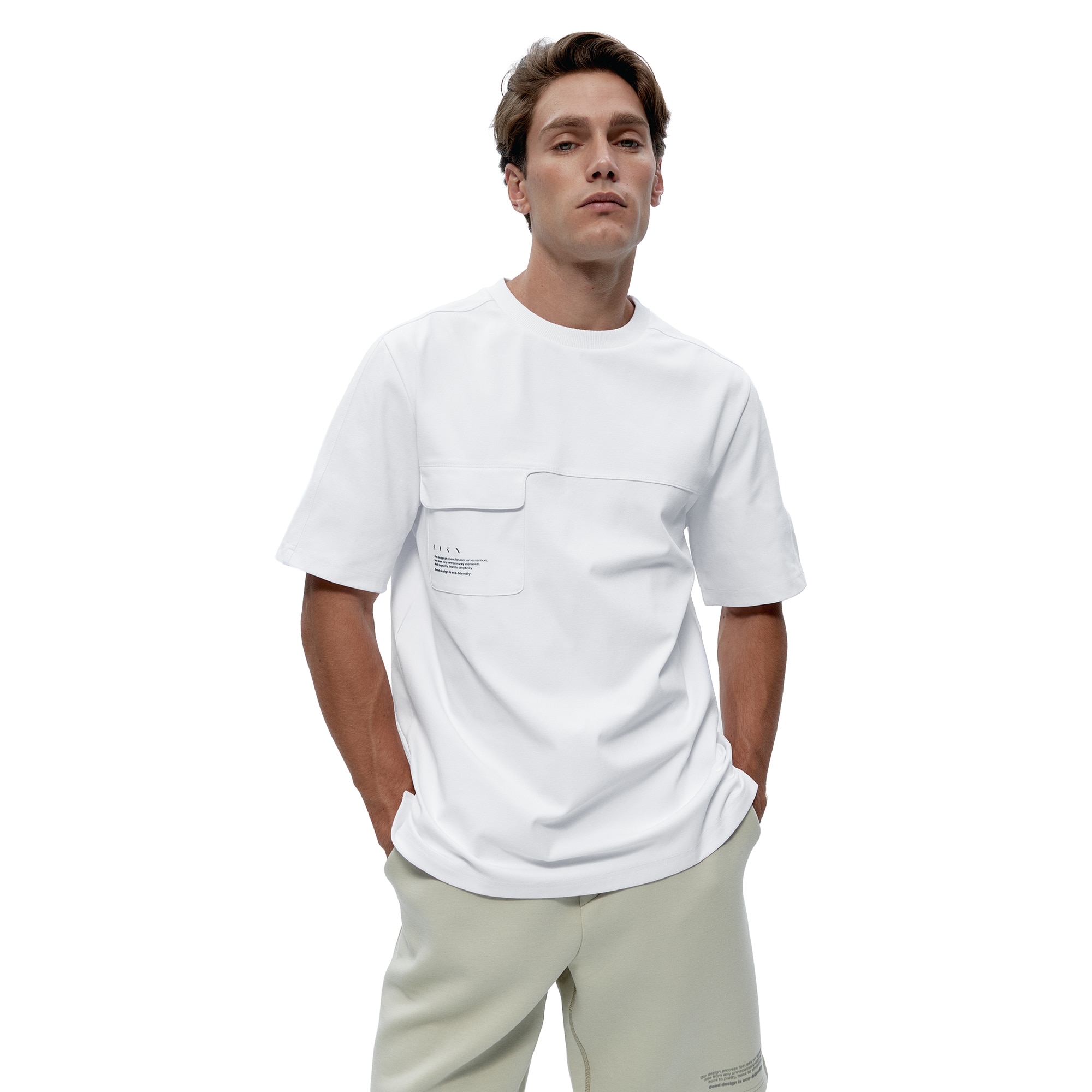 Born Camiseta de hombre Tirreno Living Yoga Blanco