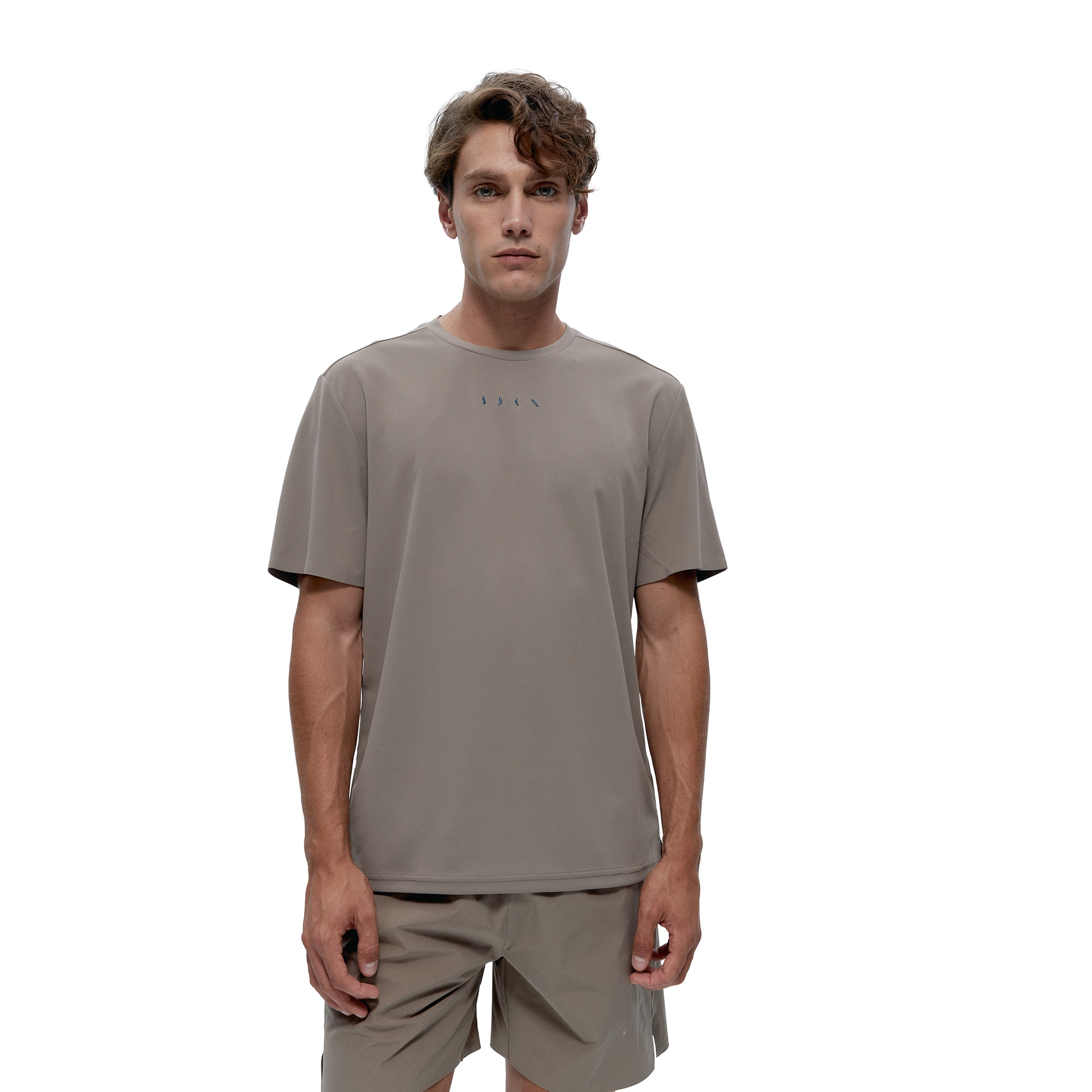 Born Camiseta de hombre Dan Living Yoga Azul porcelana