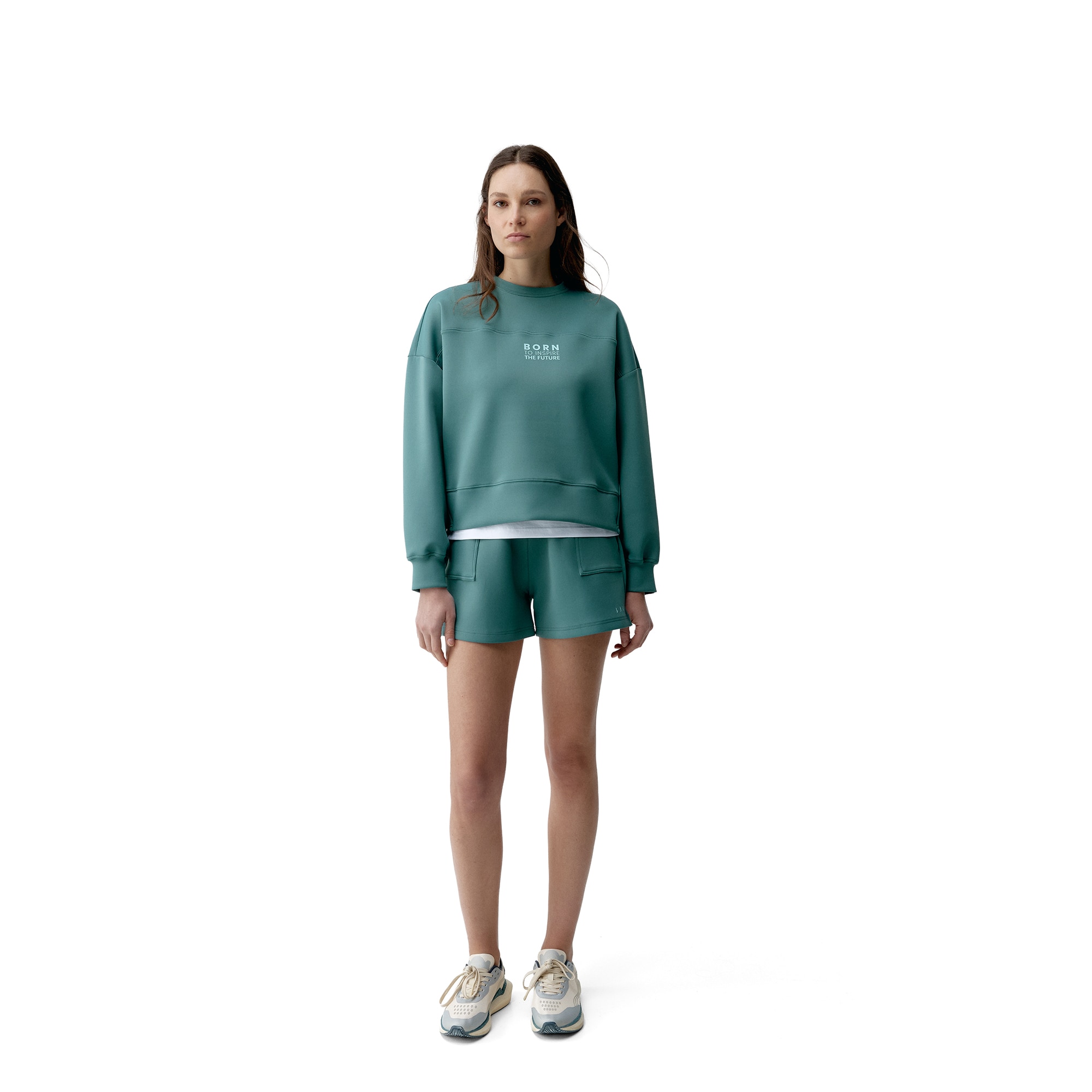 Short de mujer Lionel Born Living Yoga - Verde Agua Verde Agua-3