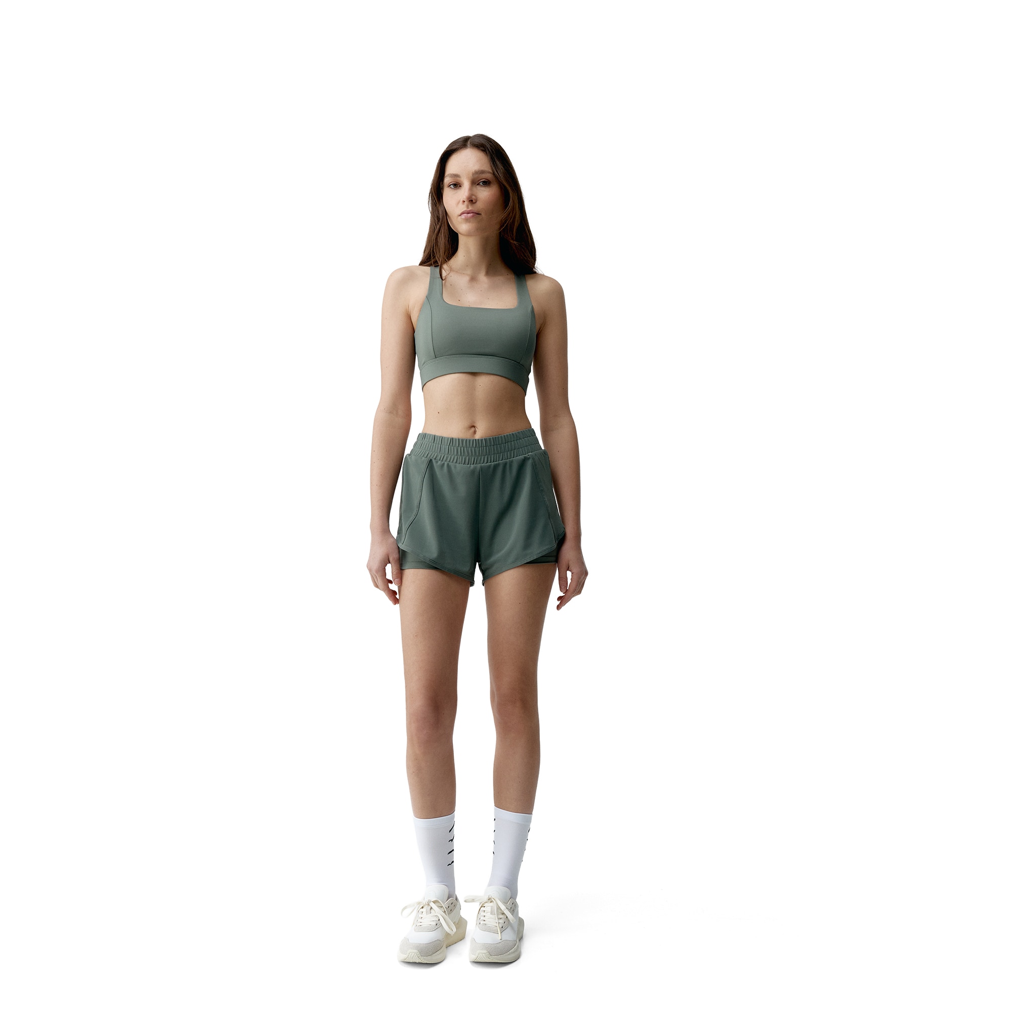 Imagen 4 de Short de mujer Padma 2,0 Born Living Yoga - Verde Oliva Verde Oliva