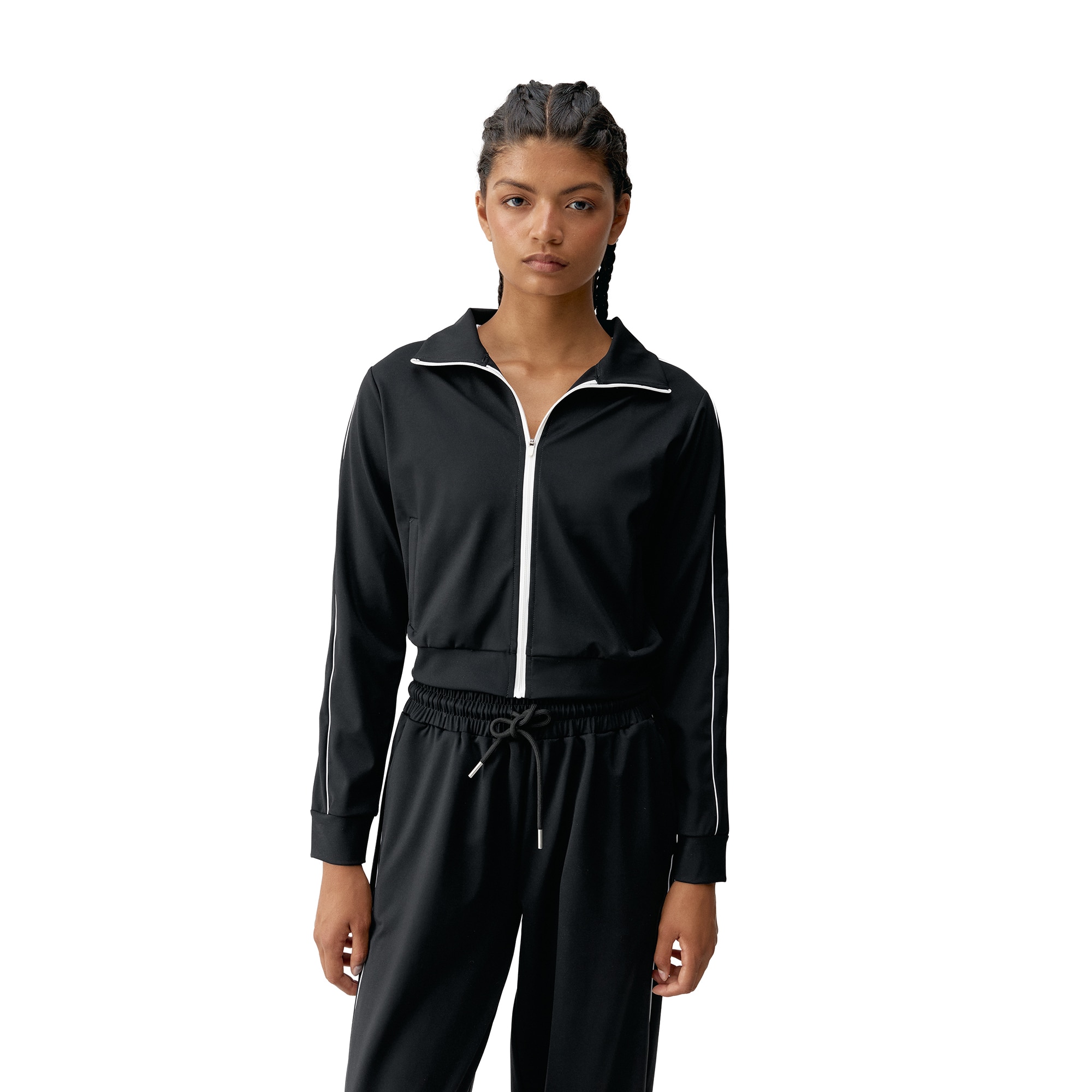 Born Chaqueta de mujer Urban Living Yoga Negro / Blanco