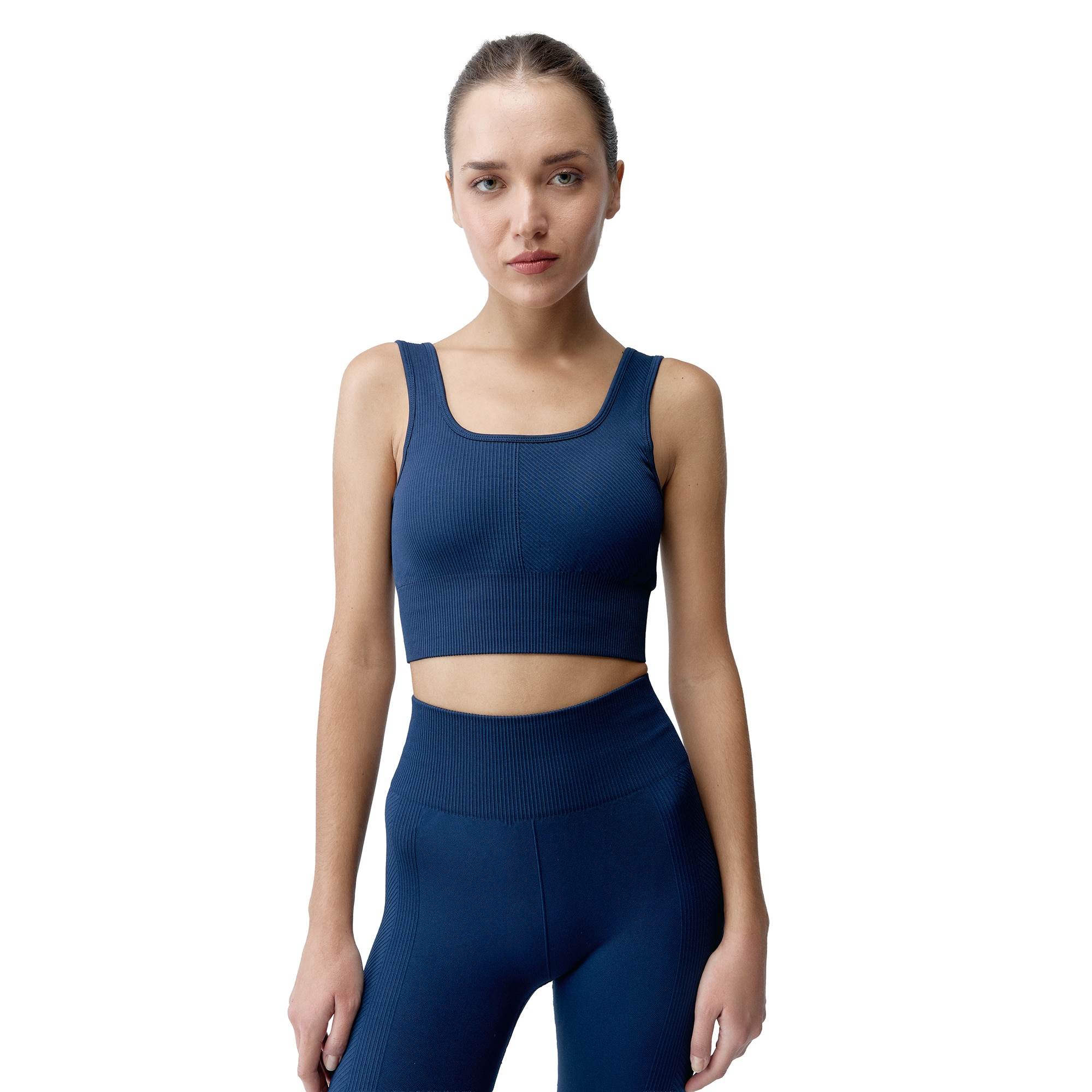 Born Top deportivo de mujer Idara Living Yoga Azul Océano