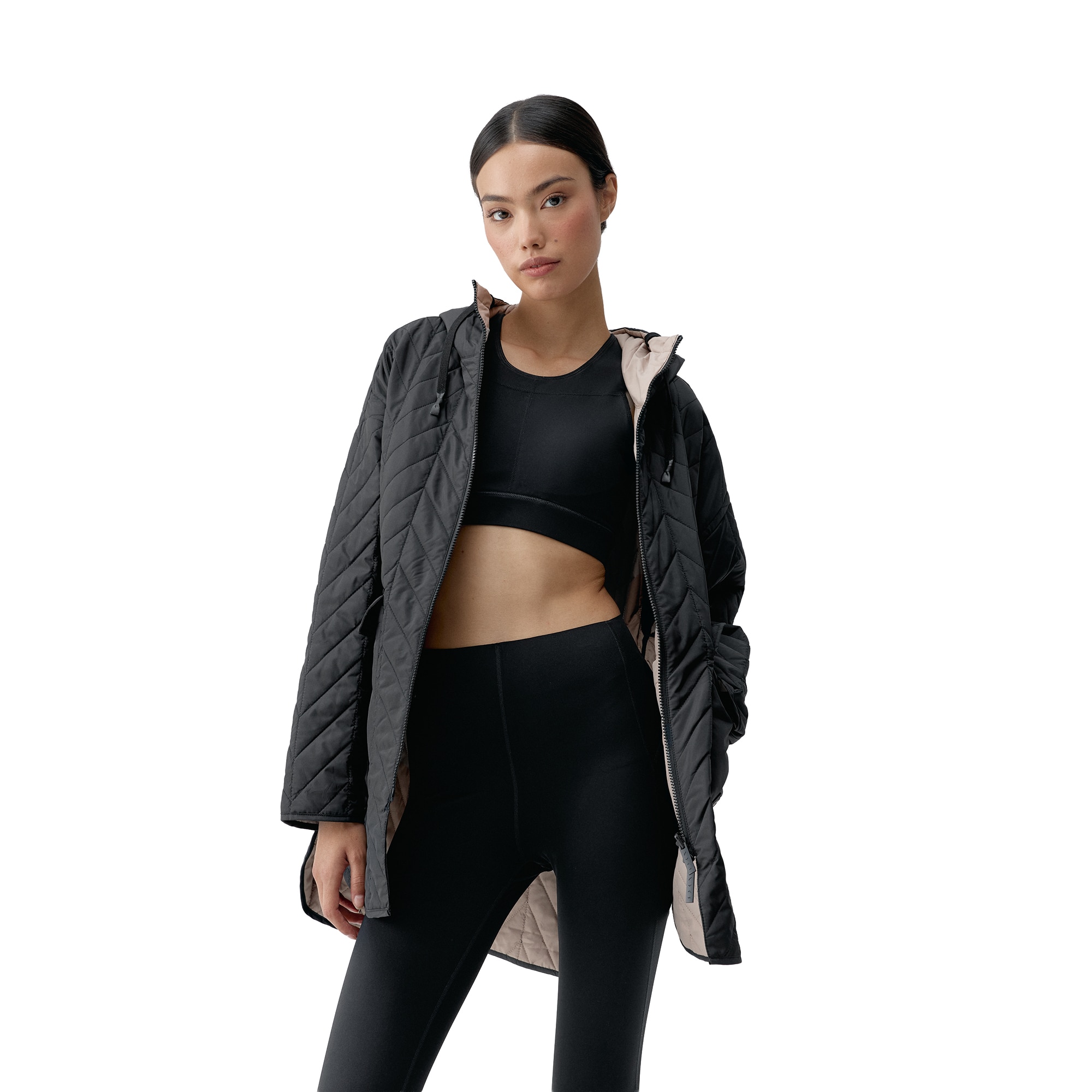 Born Chaqueta de Mujer Reversible Tenzo Kaki