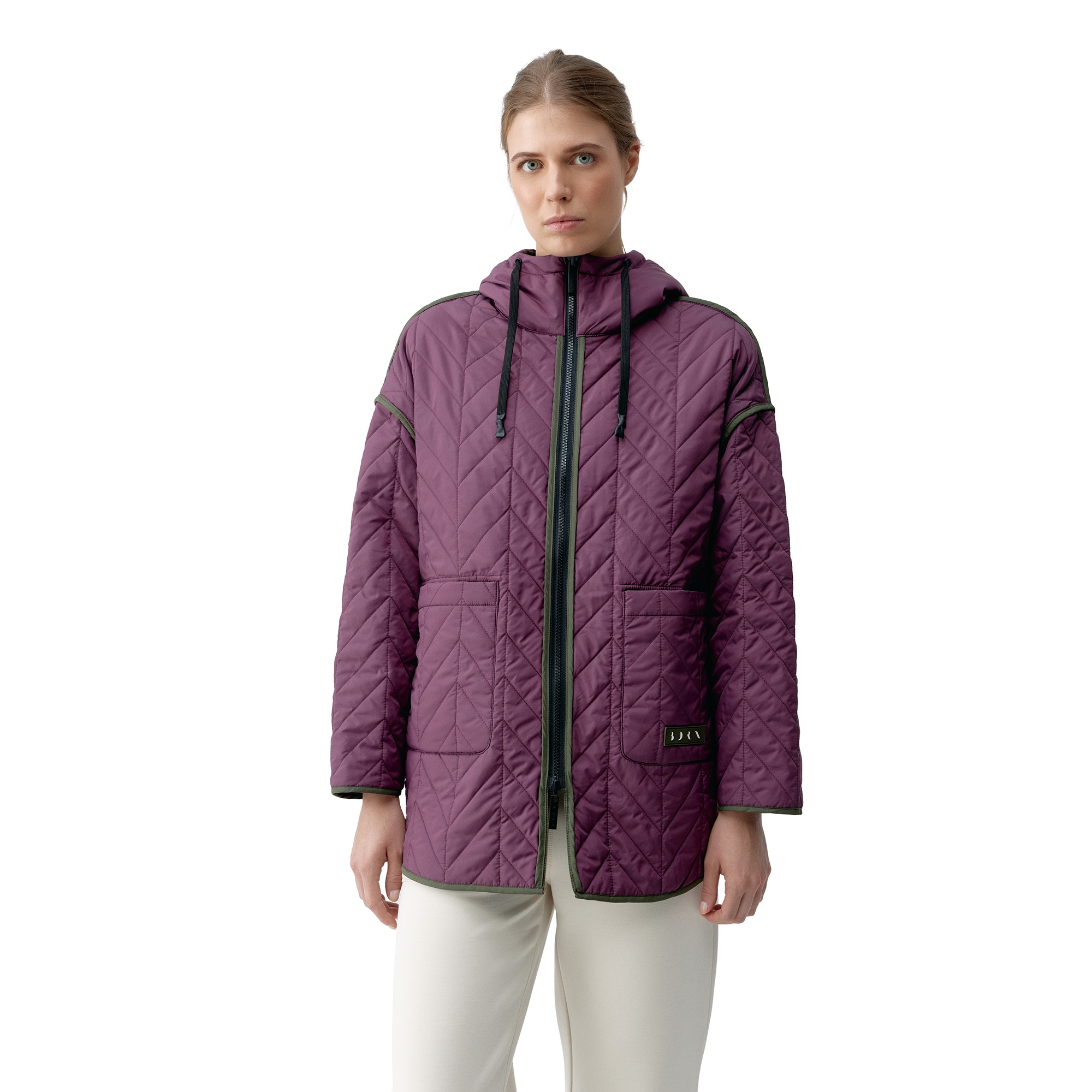 Born Chaqueta de Mujer Reversible Tenzo Kaki