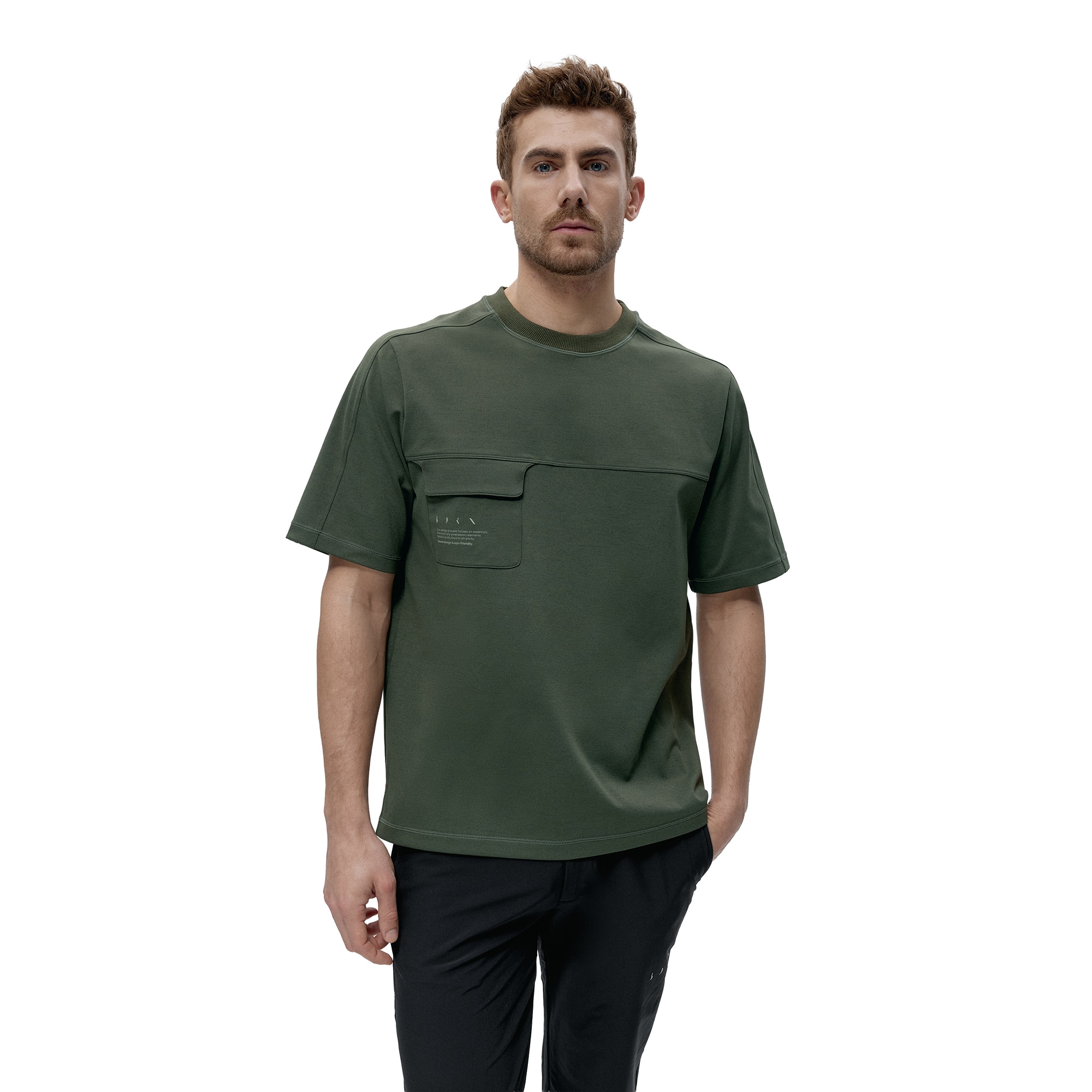 Camiseta de Hombre Tirreno BORN - Kaki Kaki-1