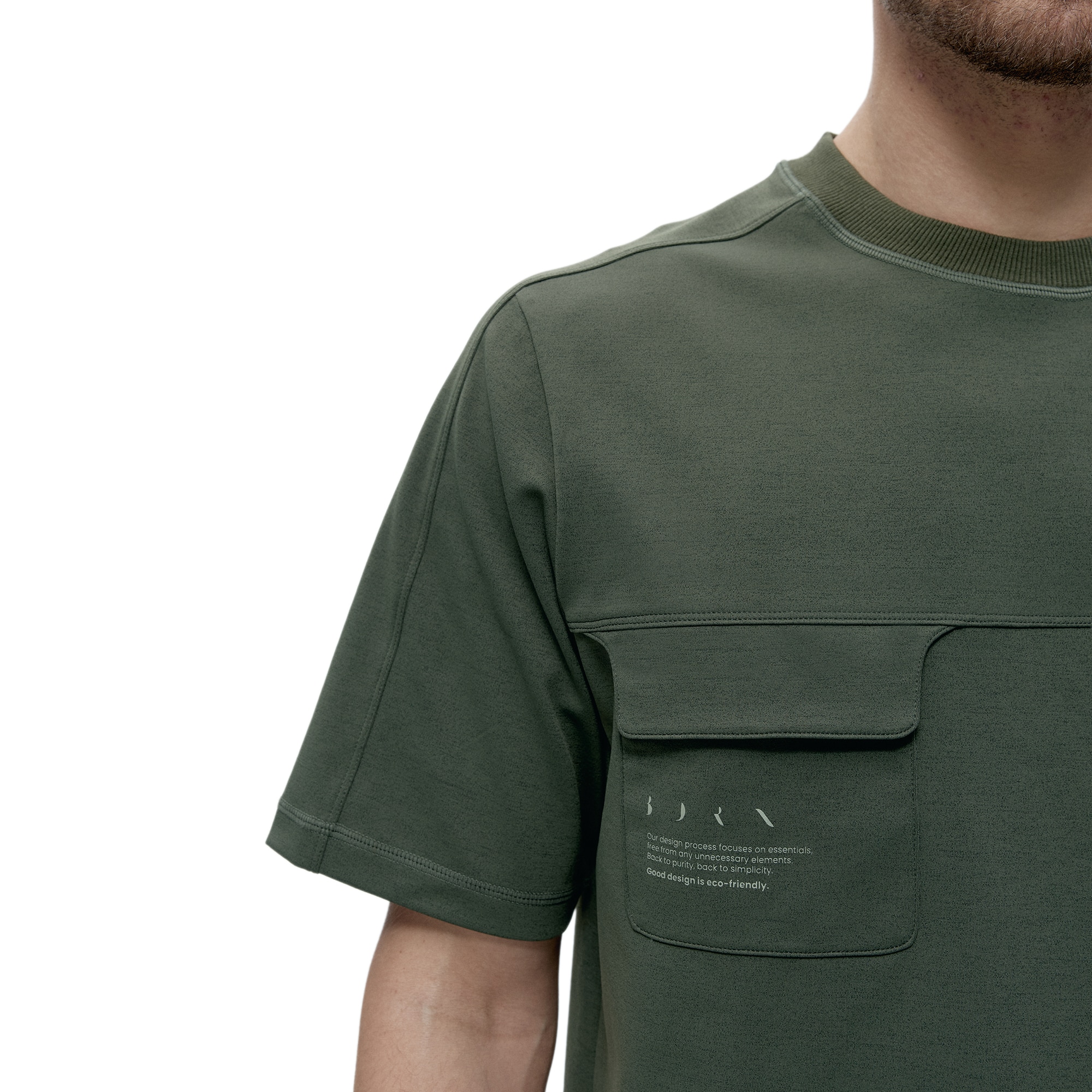 Camiseta de Hombre Tirreno BORN - Kaki Kaki-3