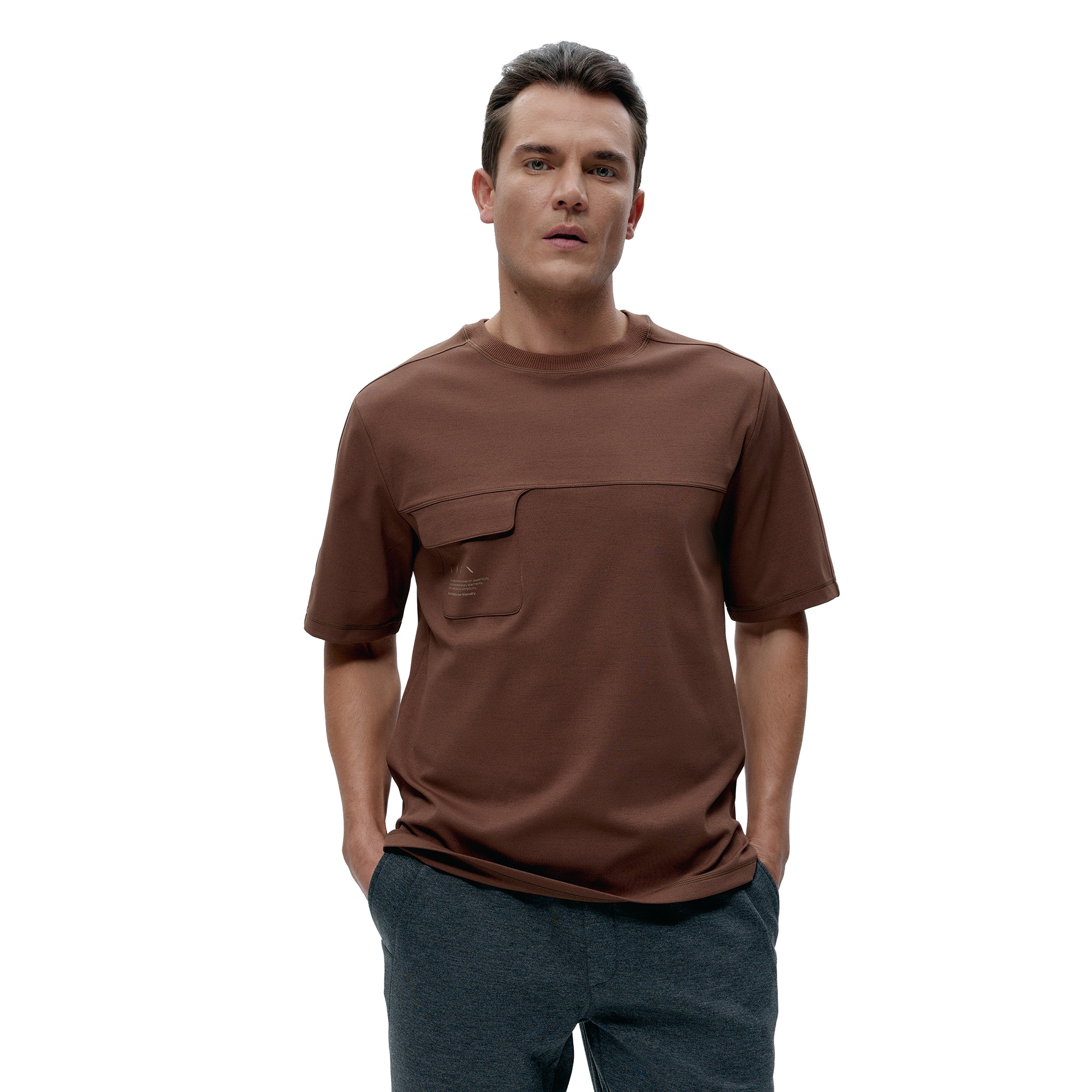 Camiseta de Hombre Tirreno BORN - Marrón Marrón-1