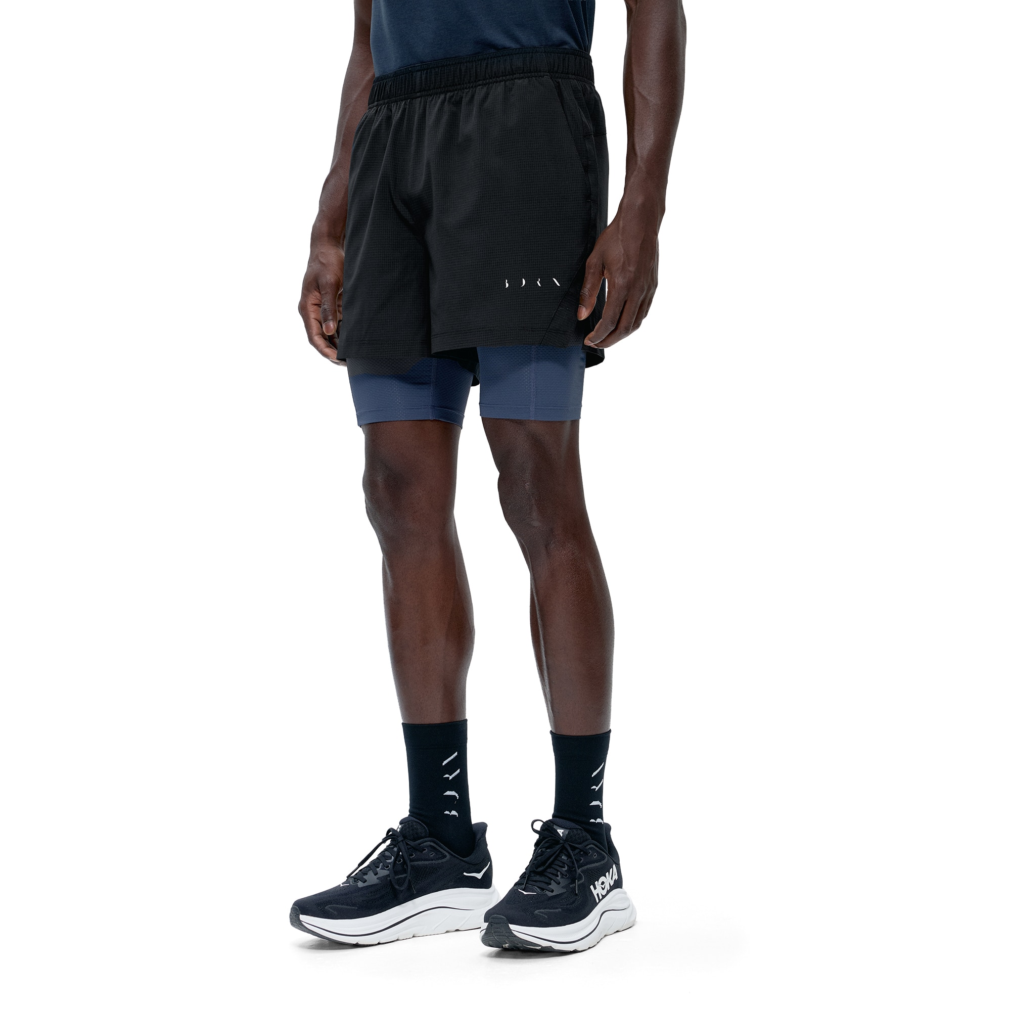 Short de Hombre Strider BORN - Negro / Gris Negro / Gris-1