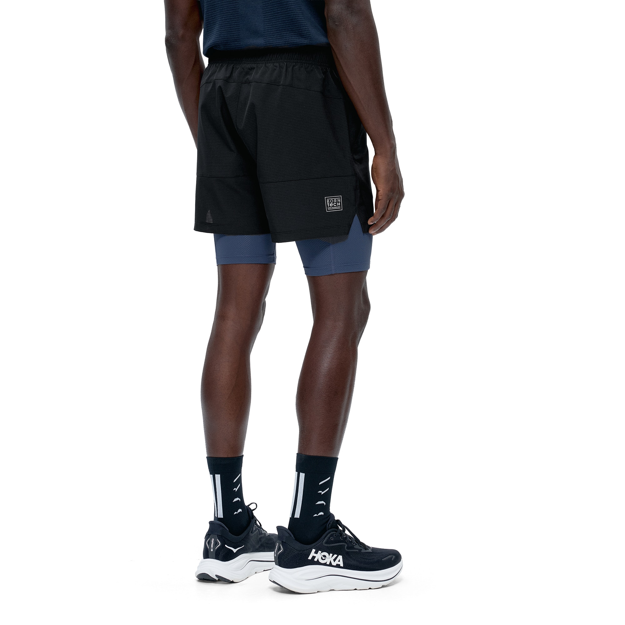 Short de Hombre Strider BORN - Negro / Gris Negro / Gris-2