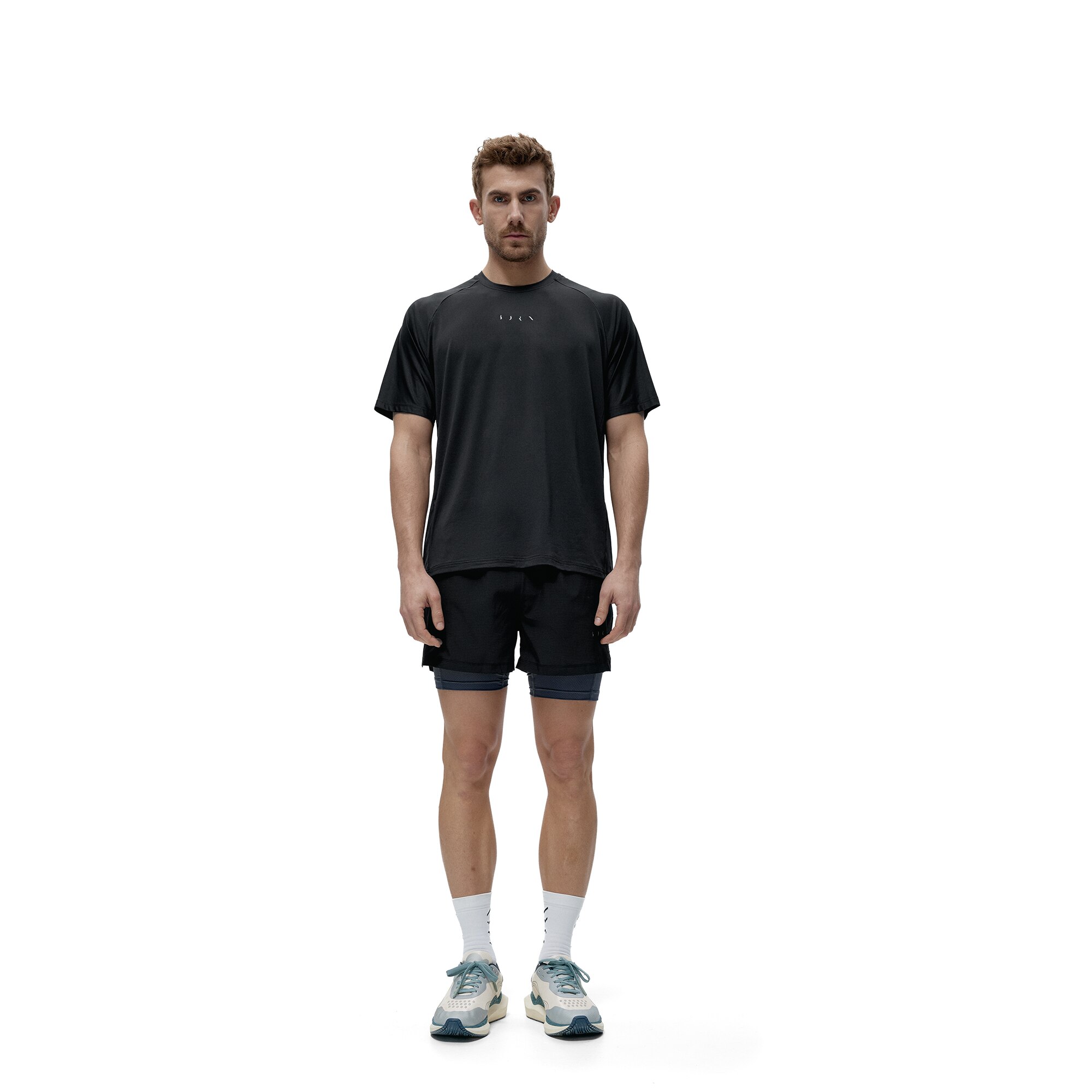 Short de Hombre Strider BORN - Negro / Gris Negro / Gris-5